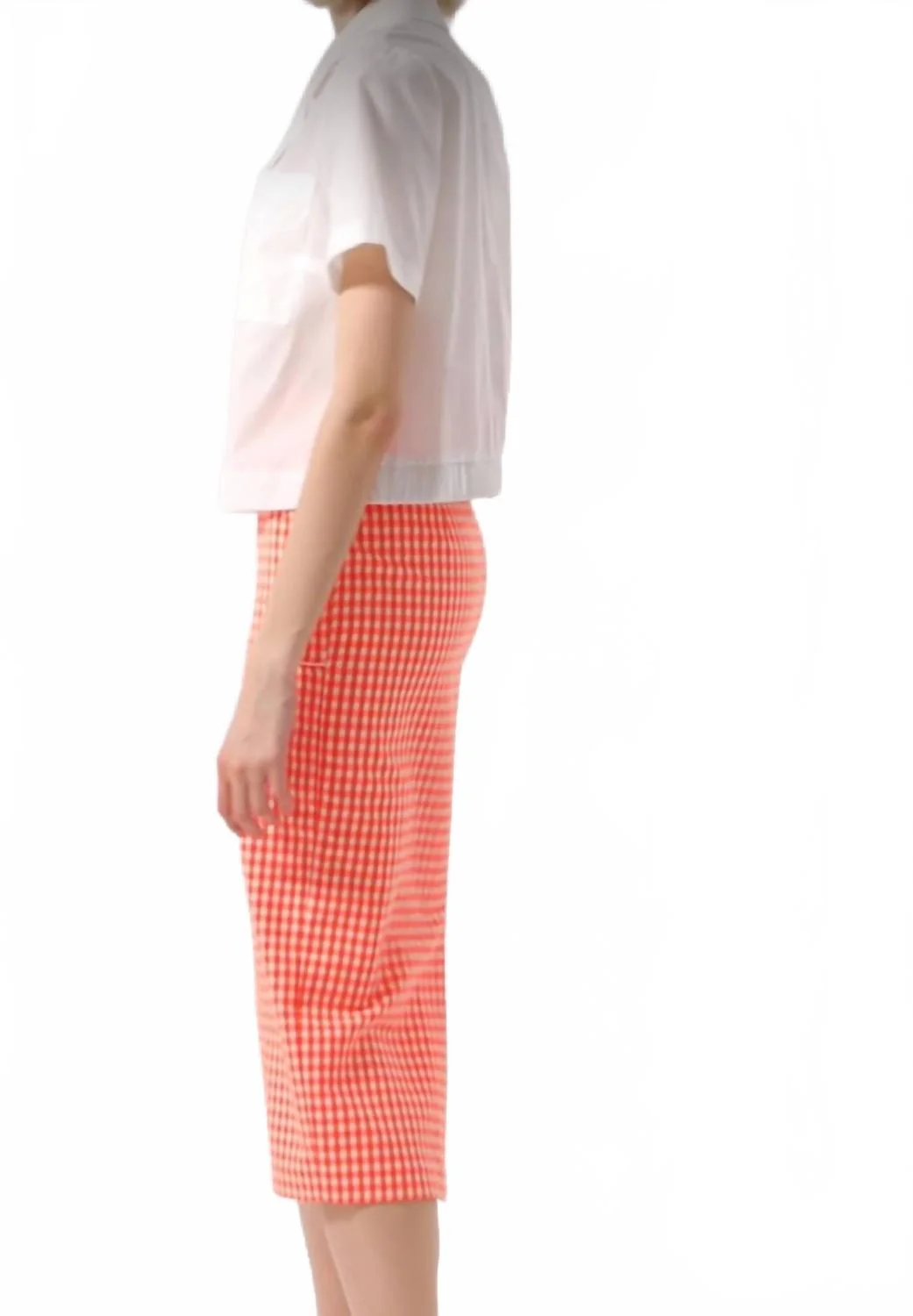 High Waist Midi Crepe Pencil Skirt In Original Print