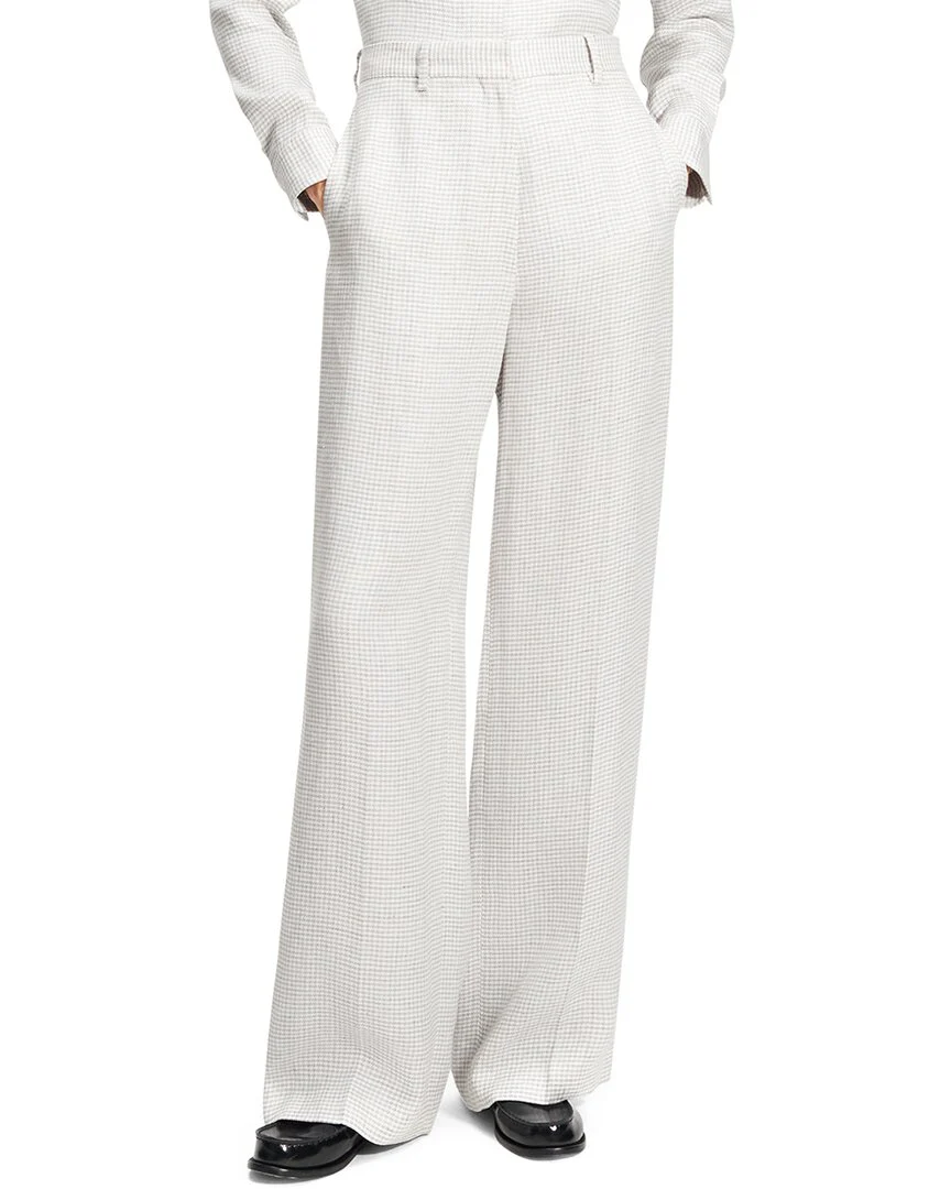 Theory Classic Linen-Blend Straight Pant