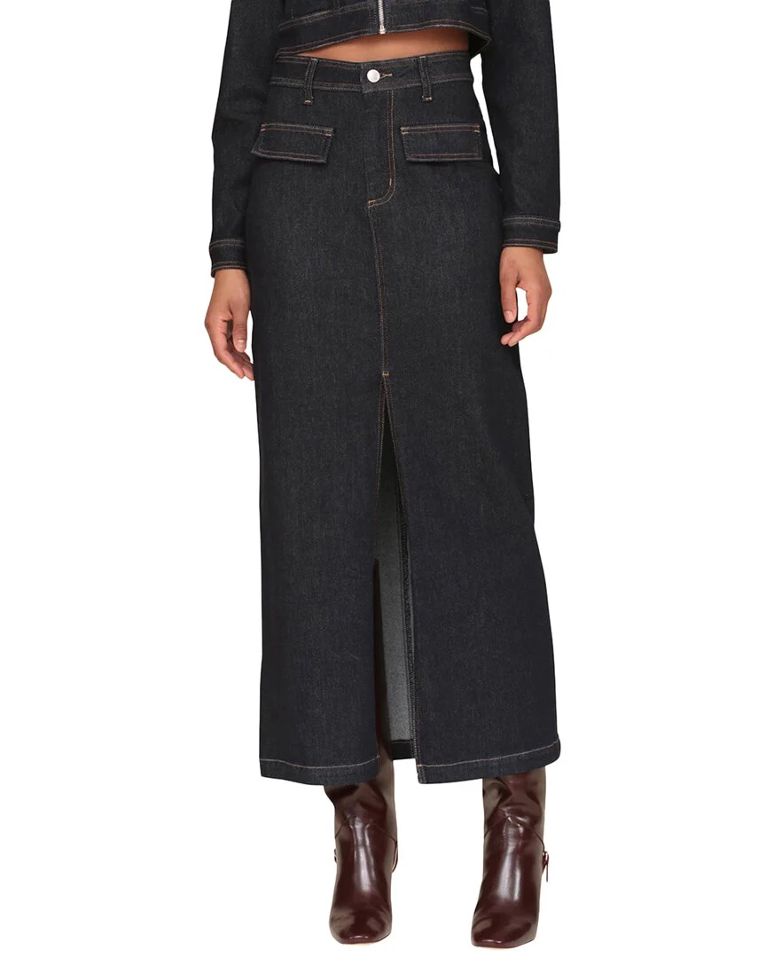 Avec Les Filles Denim Maxi Skirt