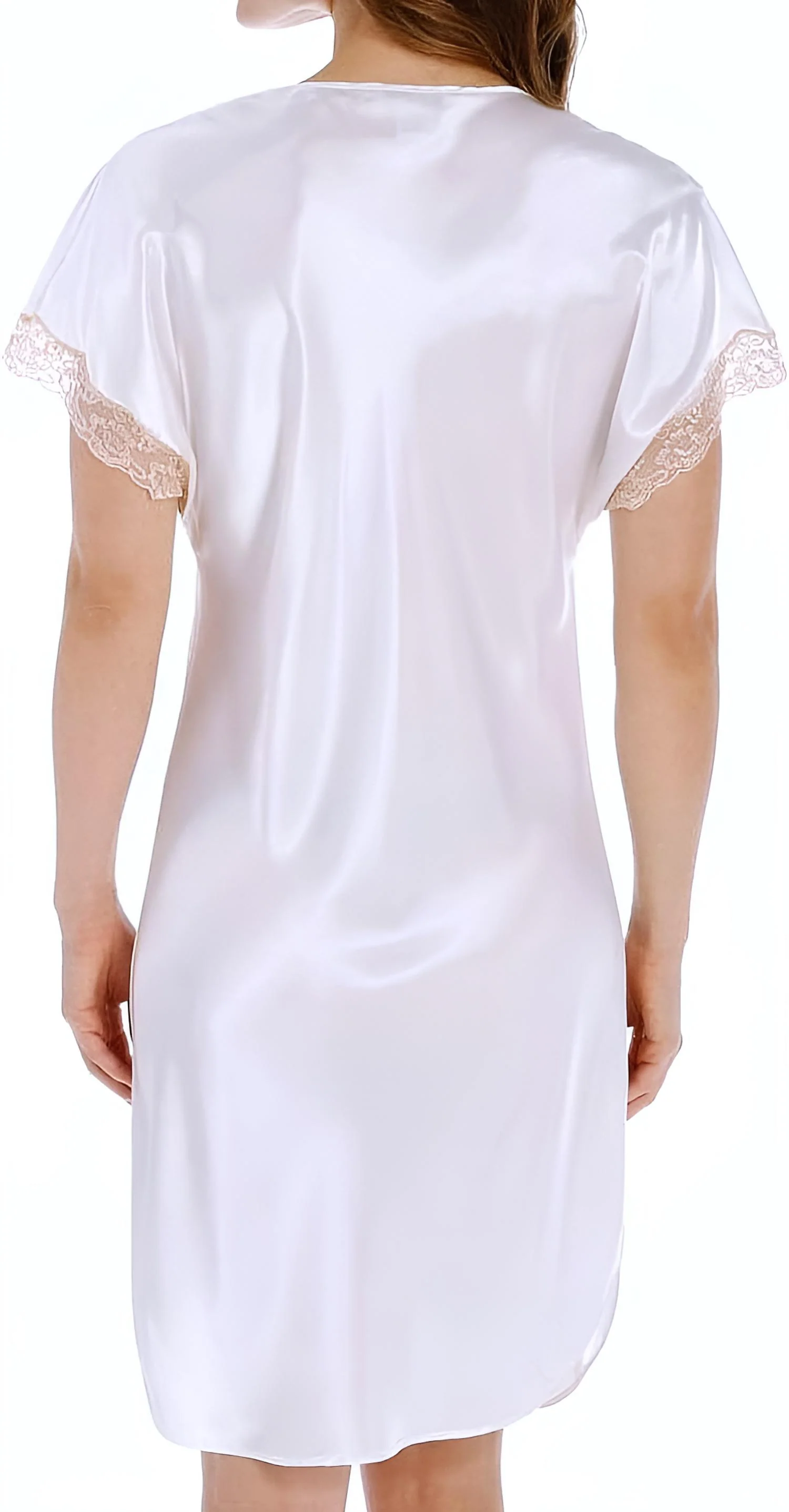 Charming Charmeuse Sleep Gown In White
