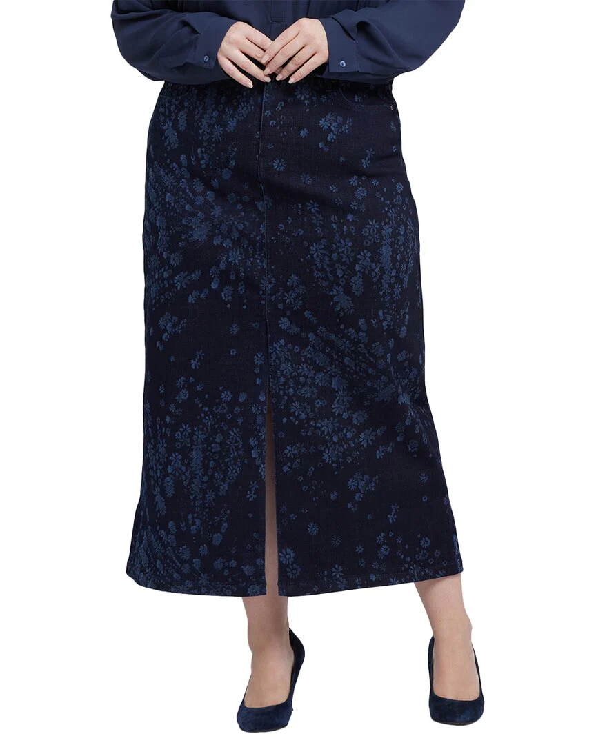 NYDJ Plus High-Rise Long Skirt