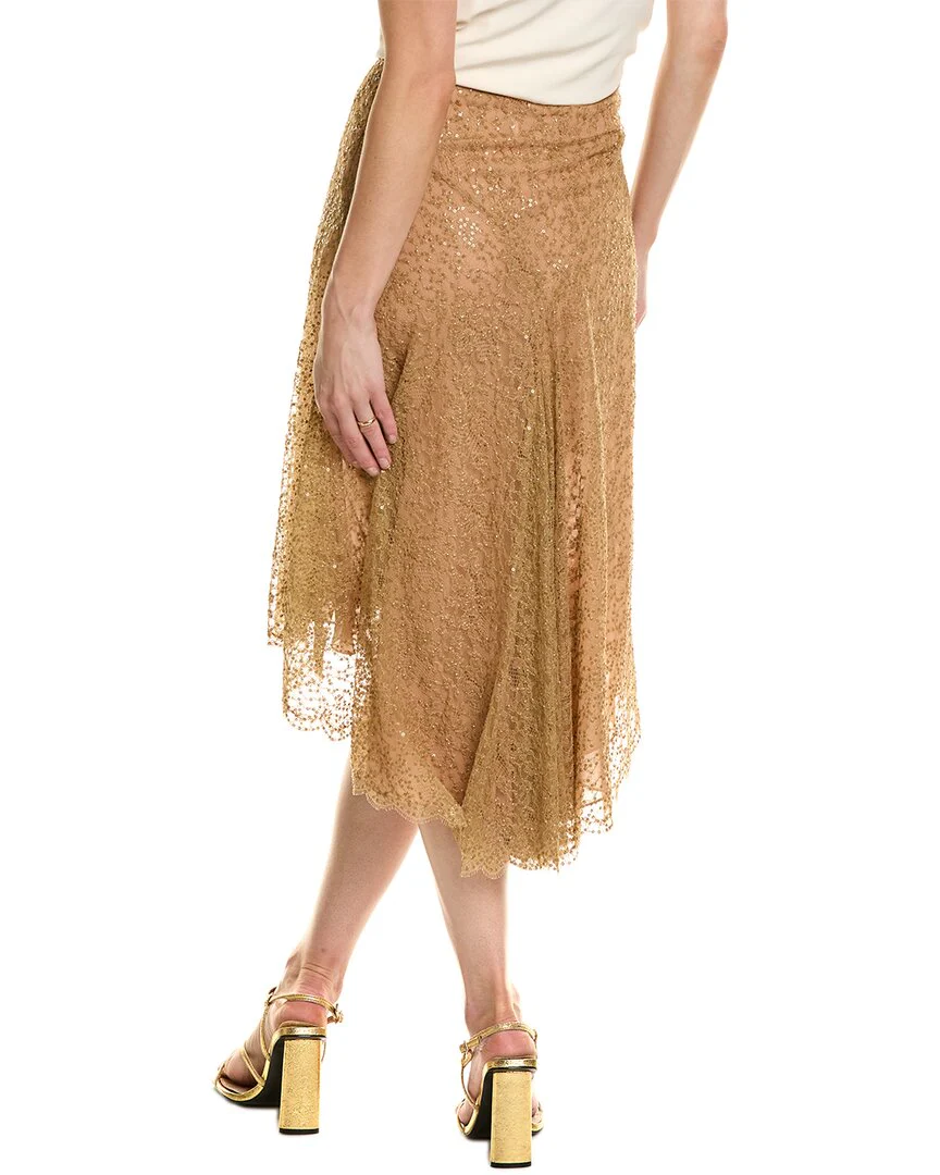 Michael Kors Collection Silk-Blend Lace Dance Skirt