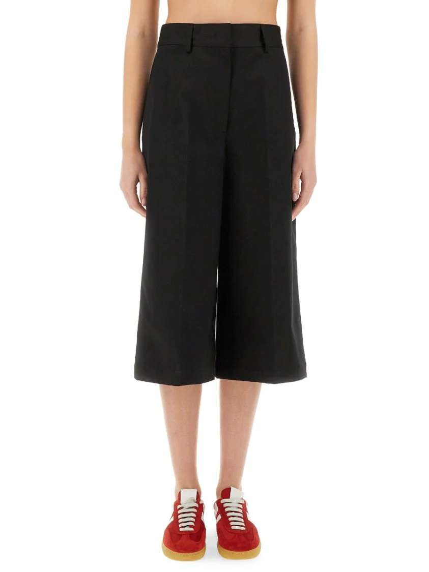Wide-Leg Midi Pants