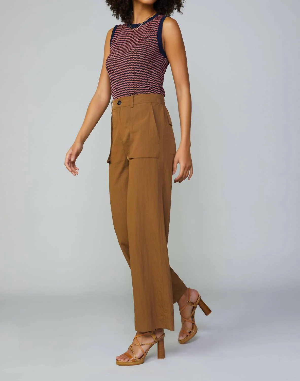 Pocket Detail Cargo Pant In Cocoa