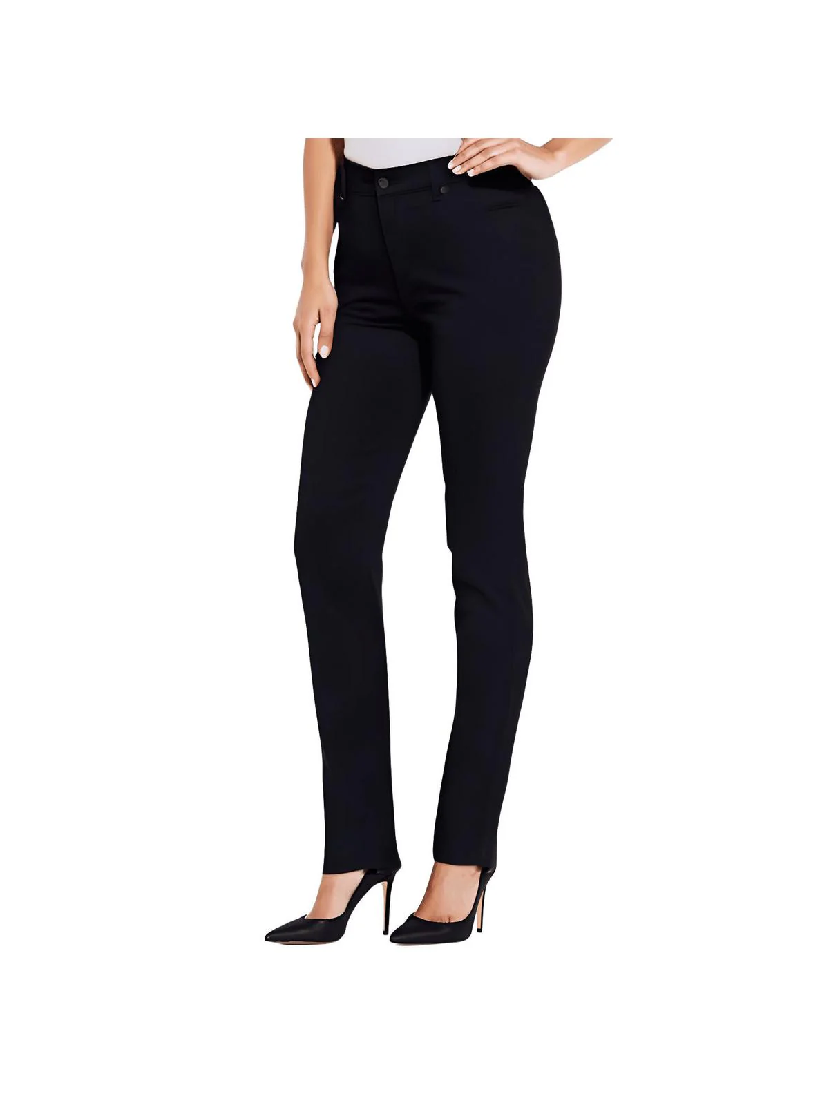 Amanda Womens Mid Rise Slimming Tapered Leg Jeans