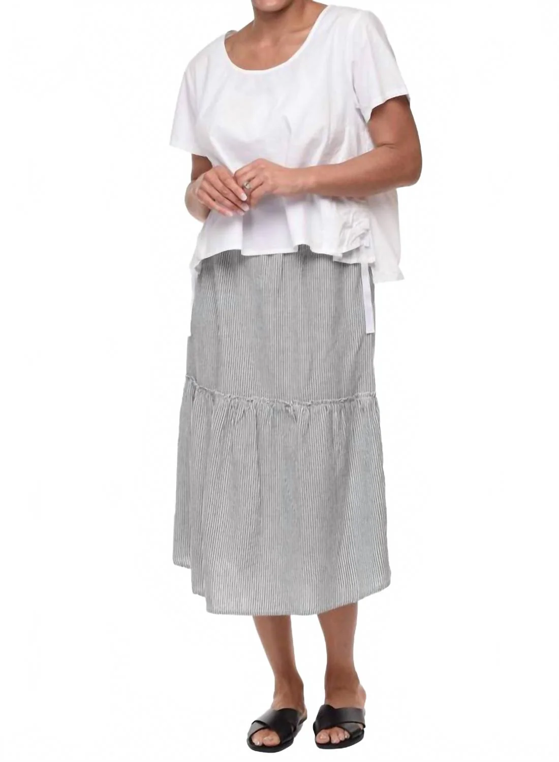 Sheldon Skirt In Ticking