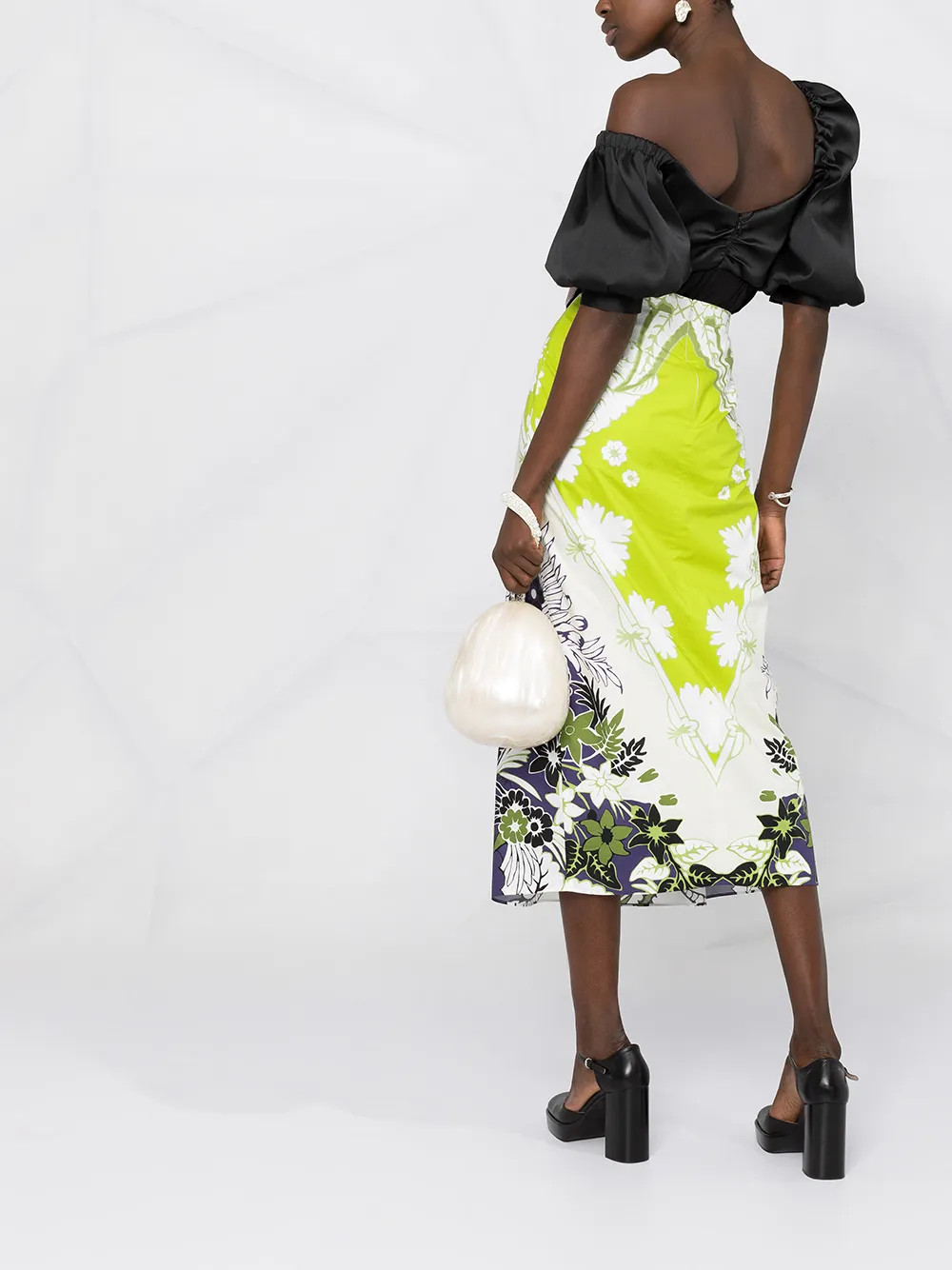 Valentino World Arazzo Print Midi Skirt