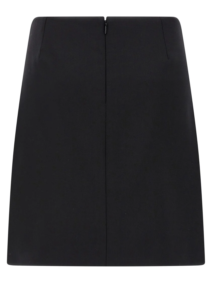 Flared Mini Skirt With Metal Detail