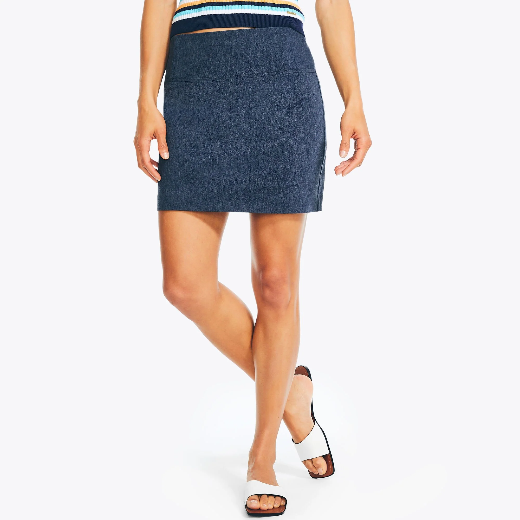 Nautica Womens Pull-On Denim Skort