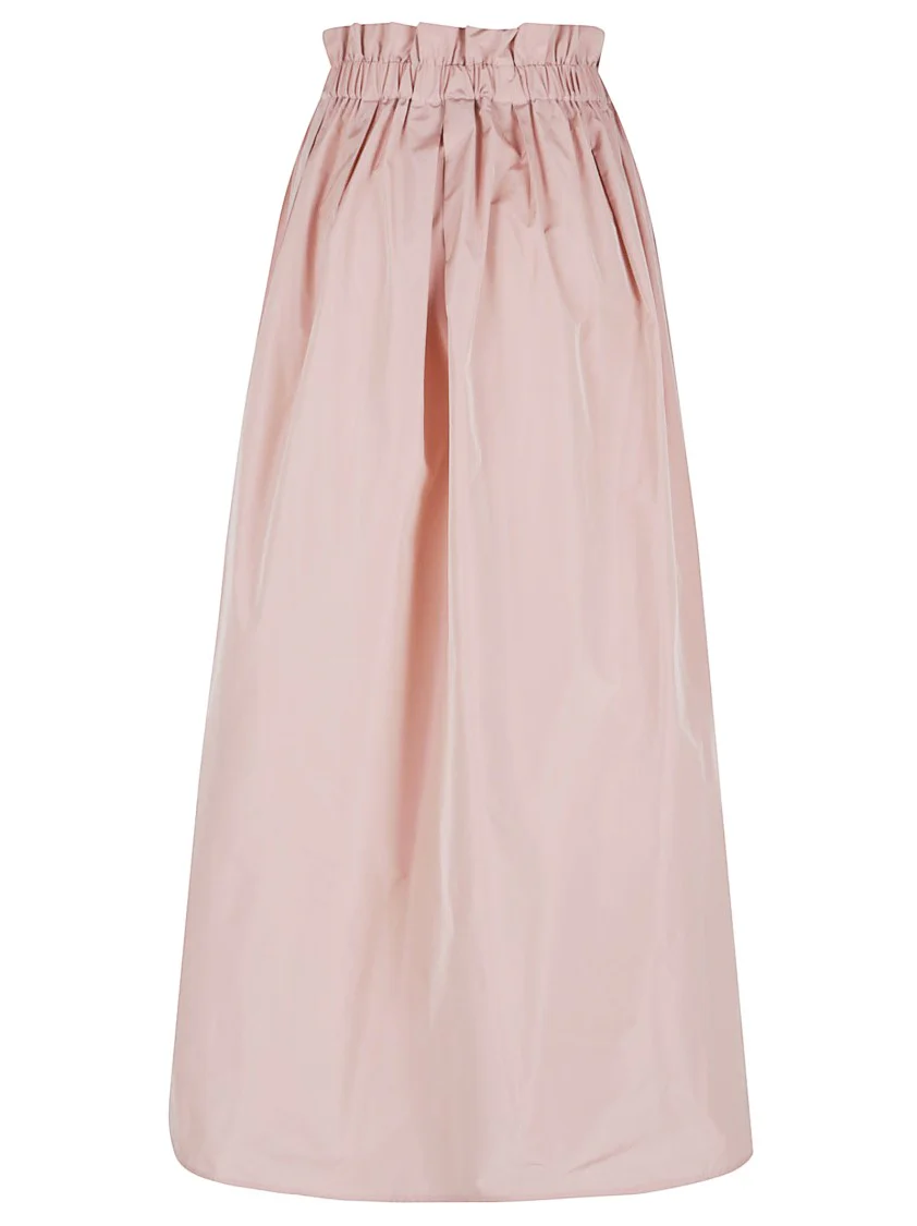 Gathered Taffeta Maxi Skirt With Water-Repellent Treatment
