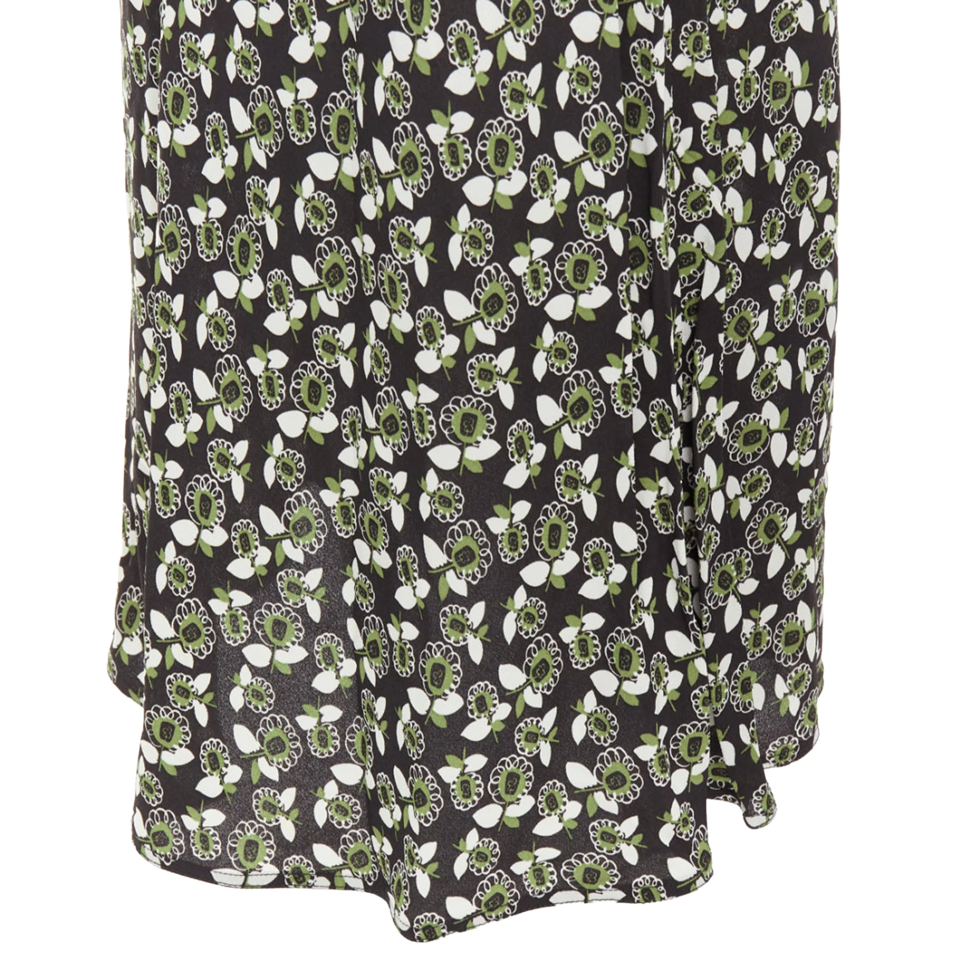 Marni Floral Print Viscose Mid Waist Midi Skirt