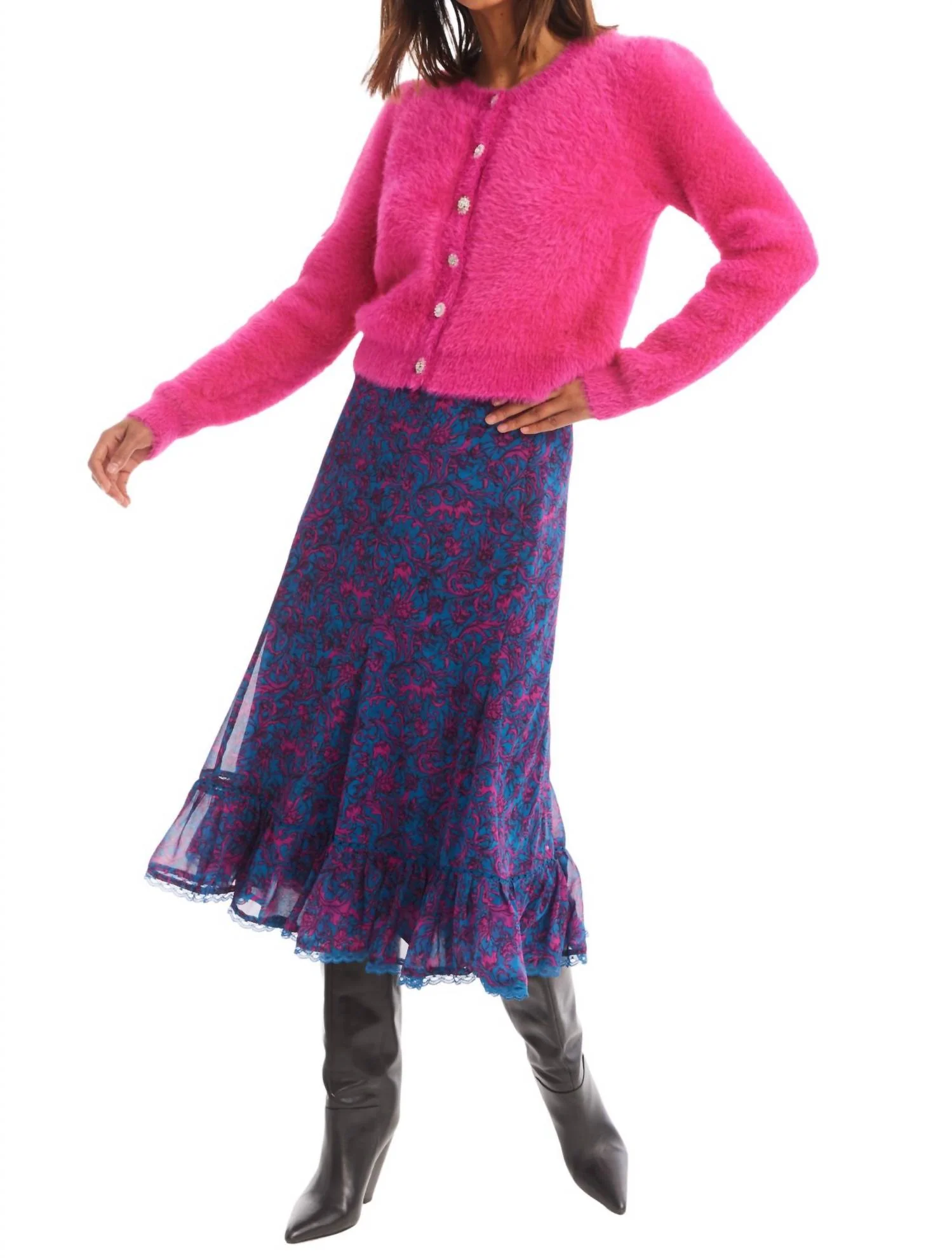 Lotte Midi Skirt In Multi