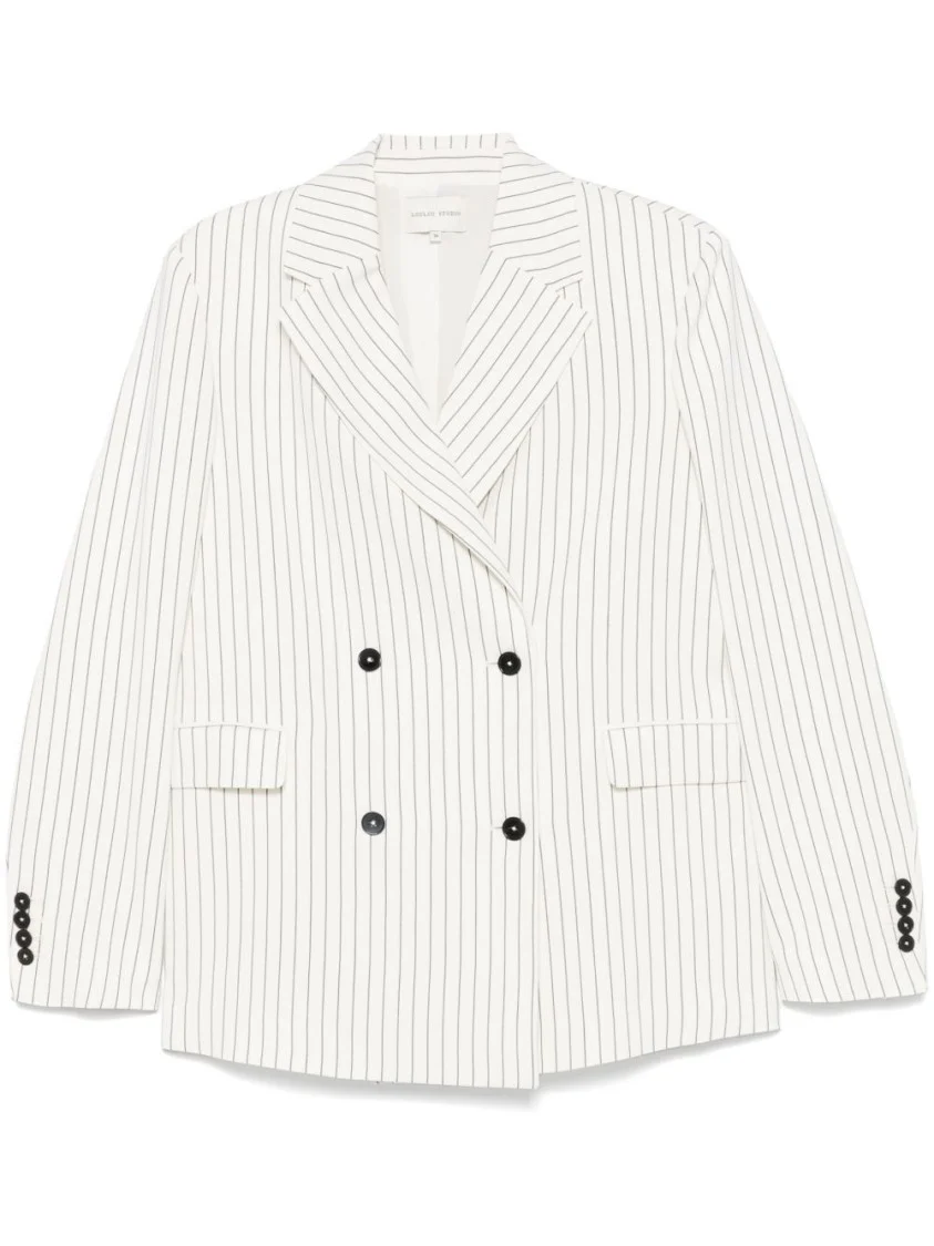 White Striped Blazer