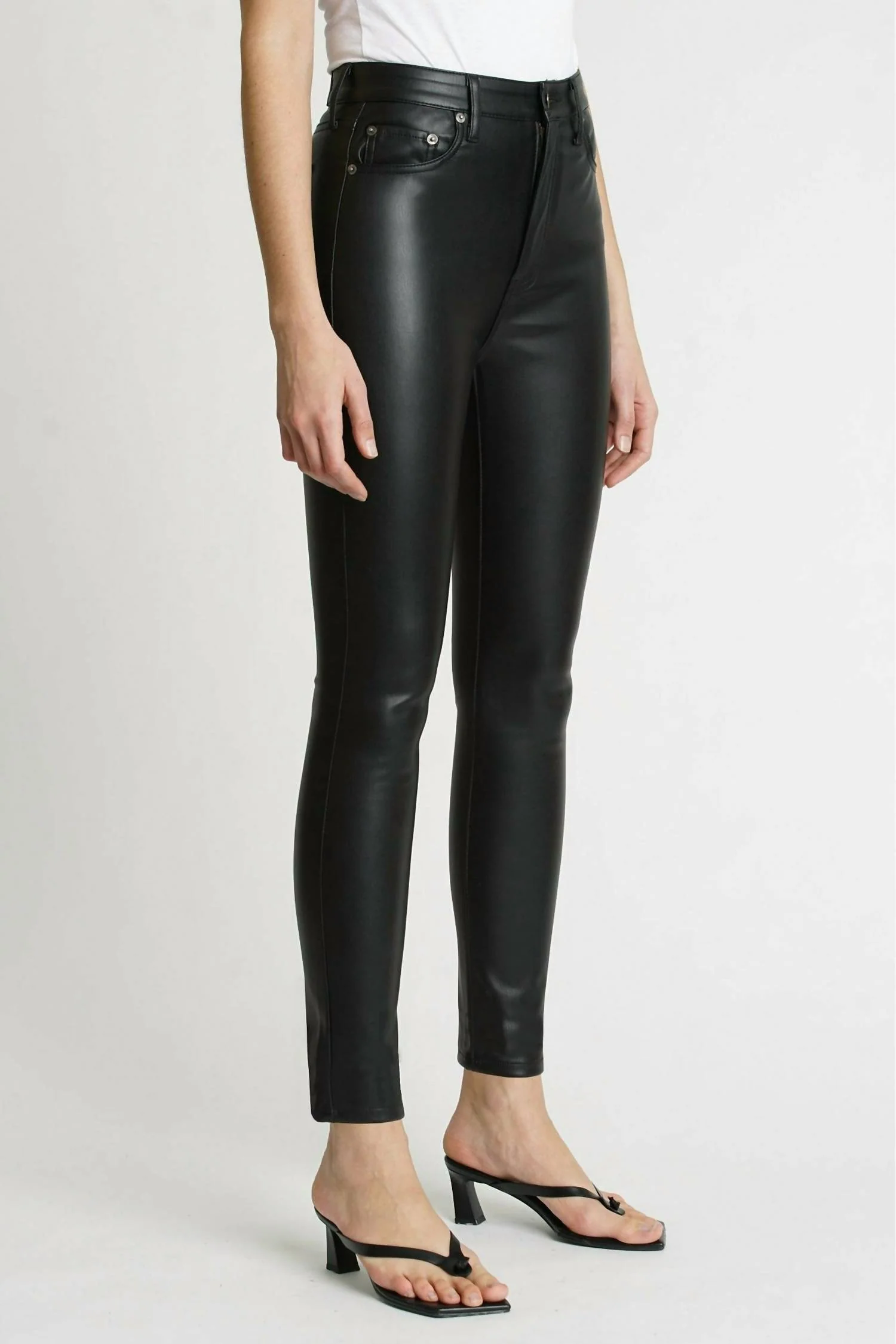 Aline Highrise Pants In Slate Black