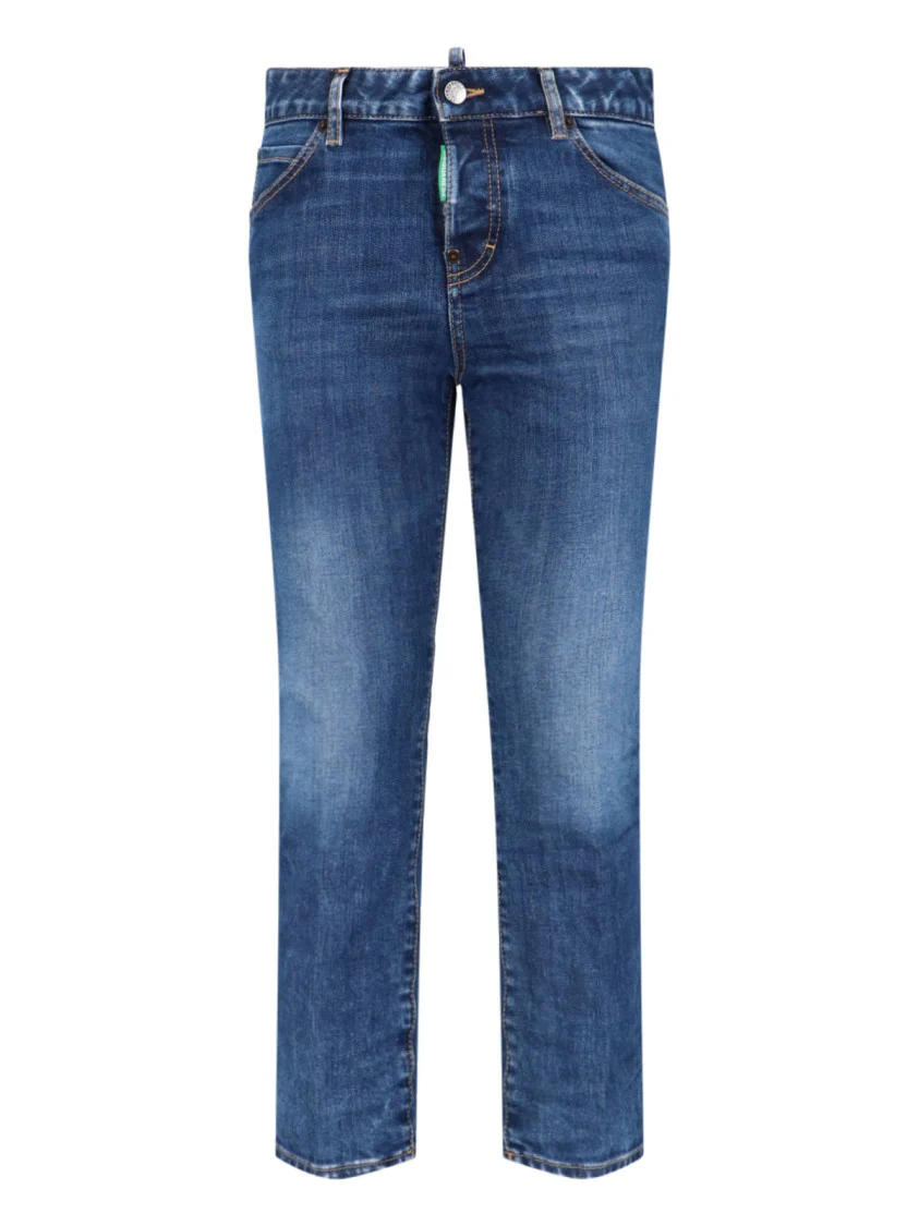 Straight-Leg Denim Jeans