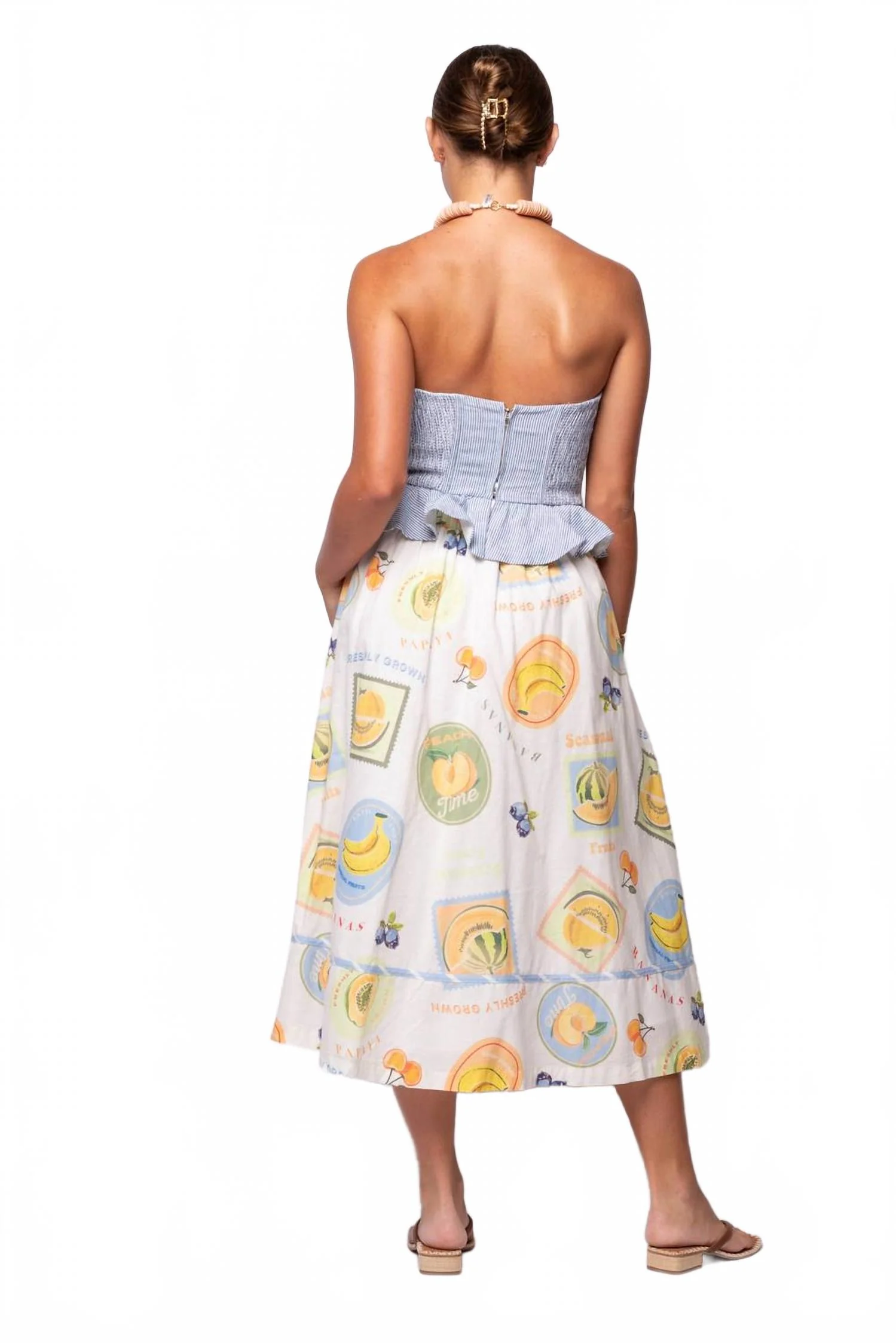 Women's Annie Apron Skirt In Orchard Print
