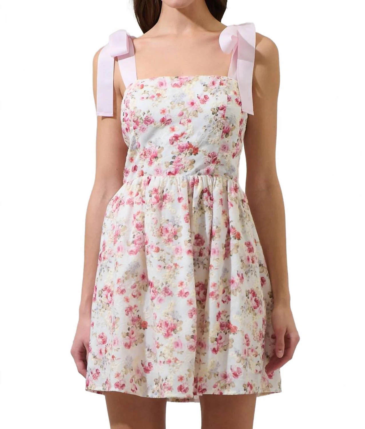 Women's Hanna Eyelet Nidia Mini Dress In White Pink