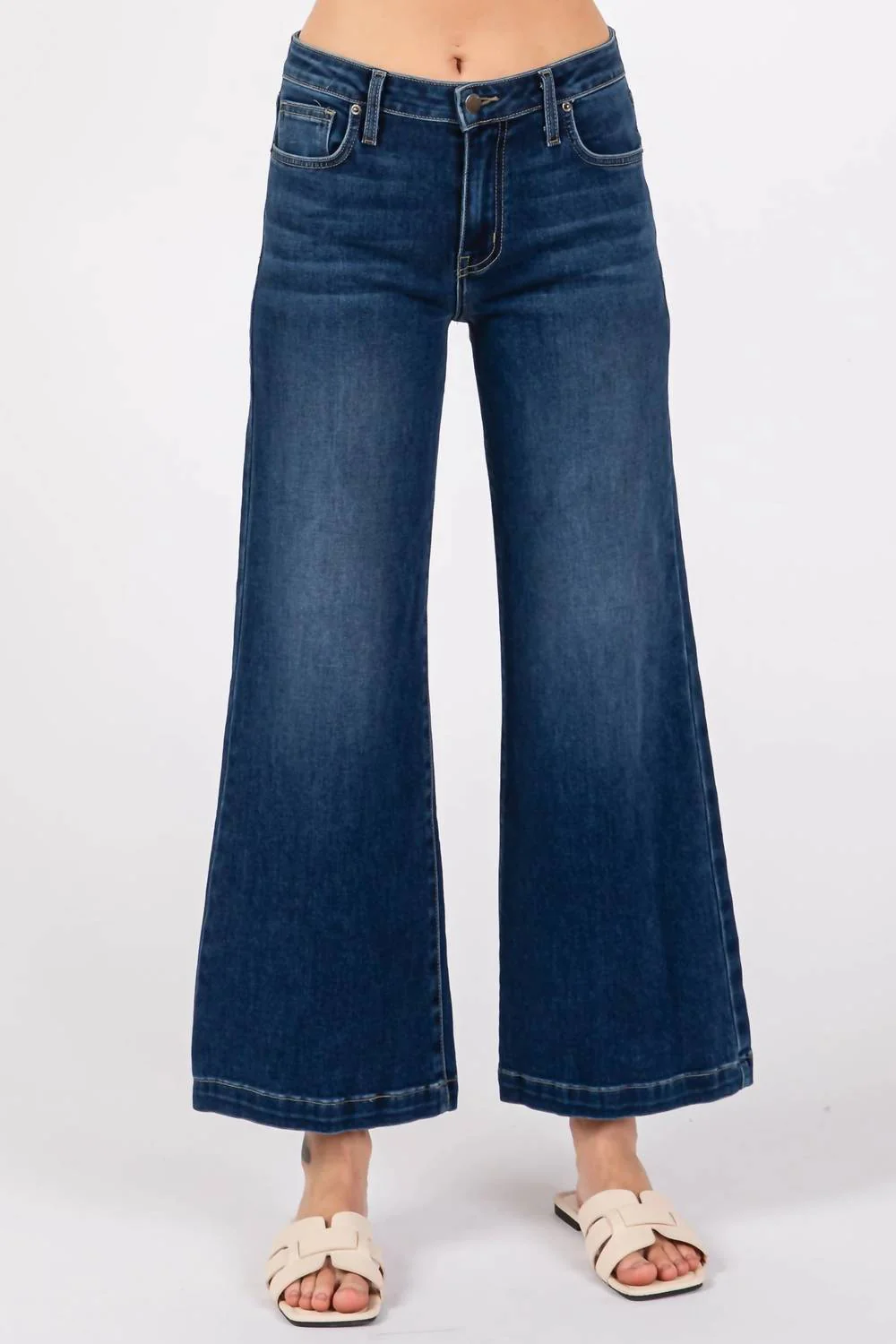 Women's Sofia Wide Leg Culotte Jeans In Blue