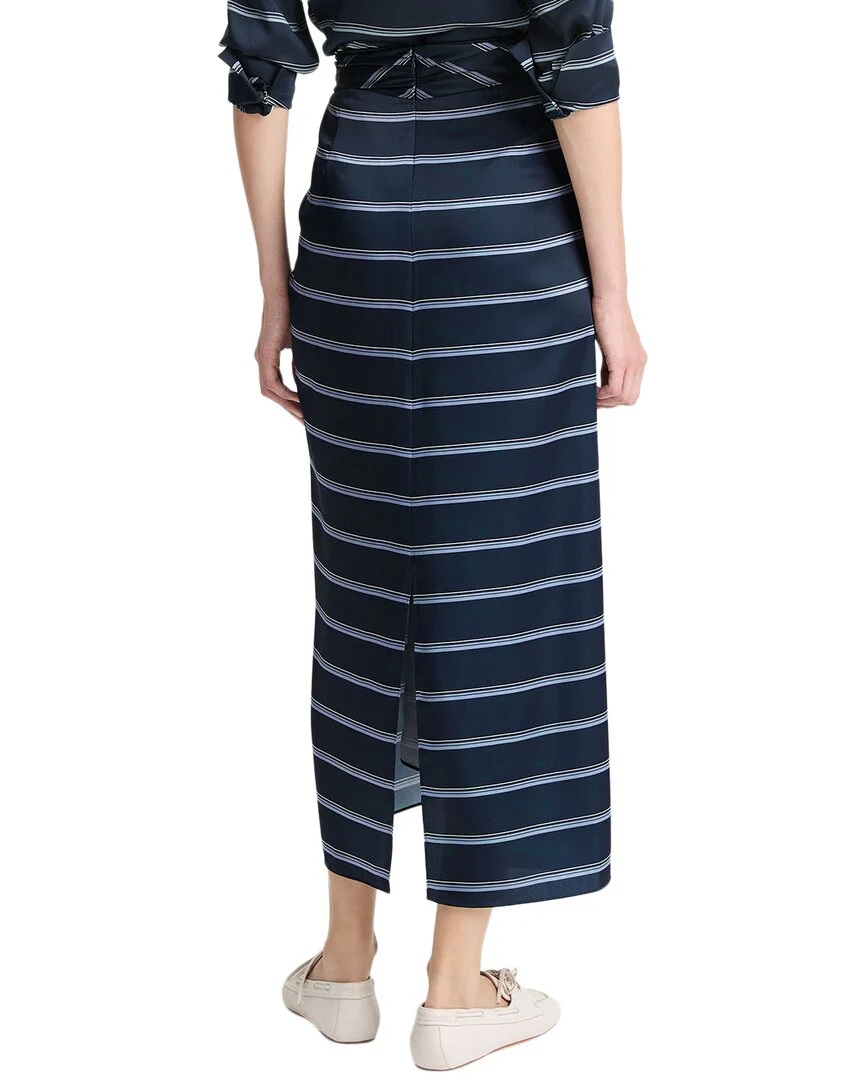 Vince Rugby Stripe Gathered Skirt