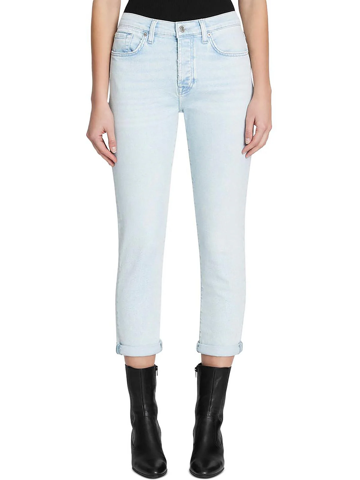 Josefina Womens High Rise Slim Fit Boyfriend Jeans