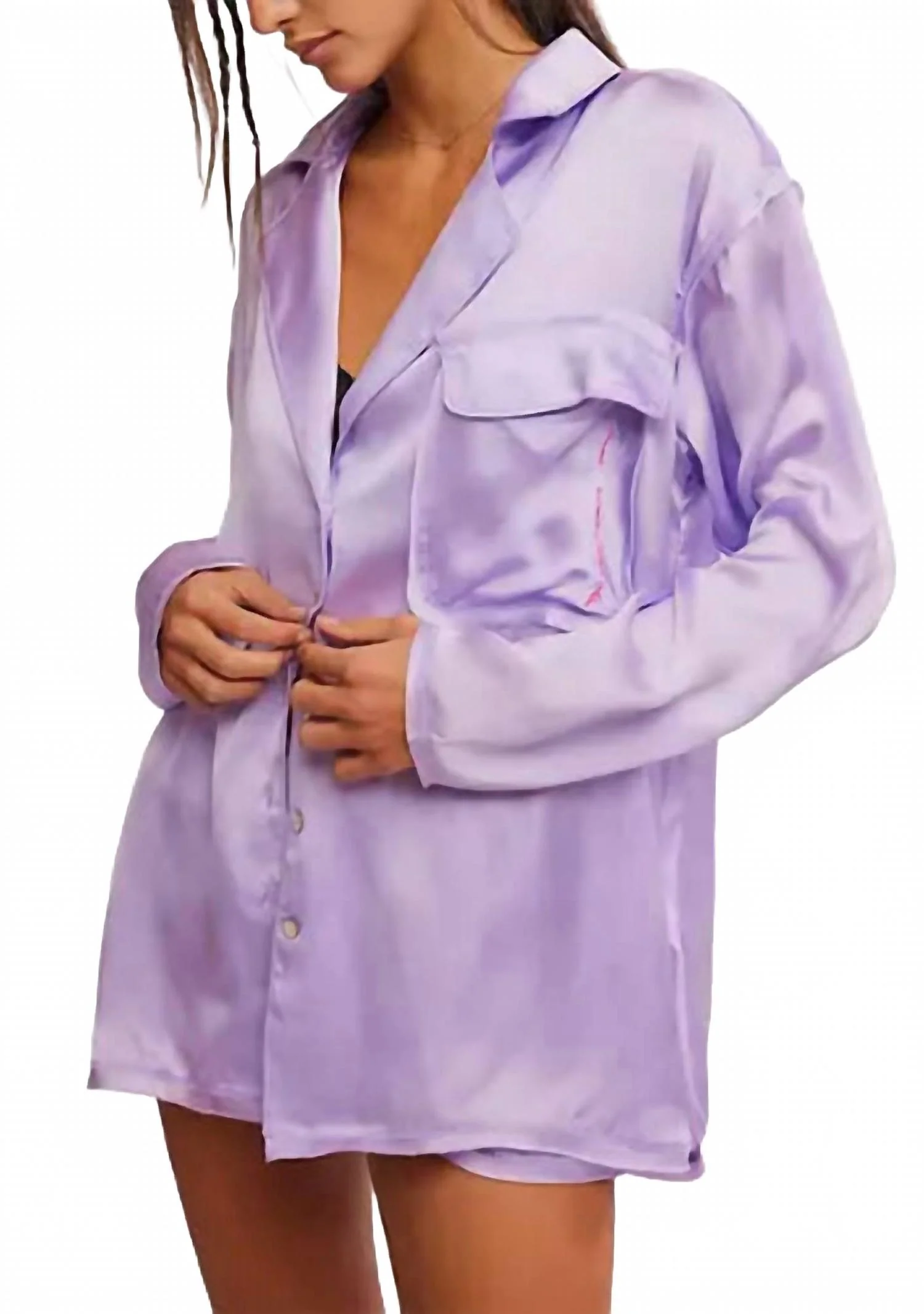 Like Honey Pajama Shirt In Orchid Bloom