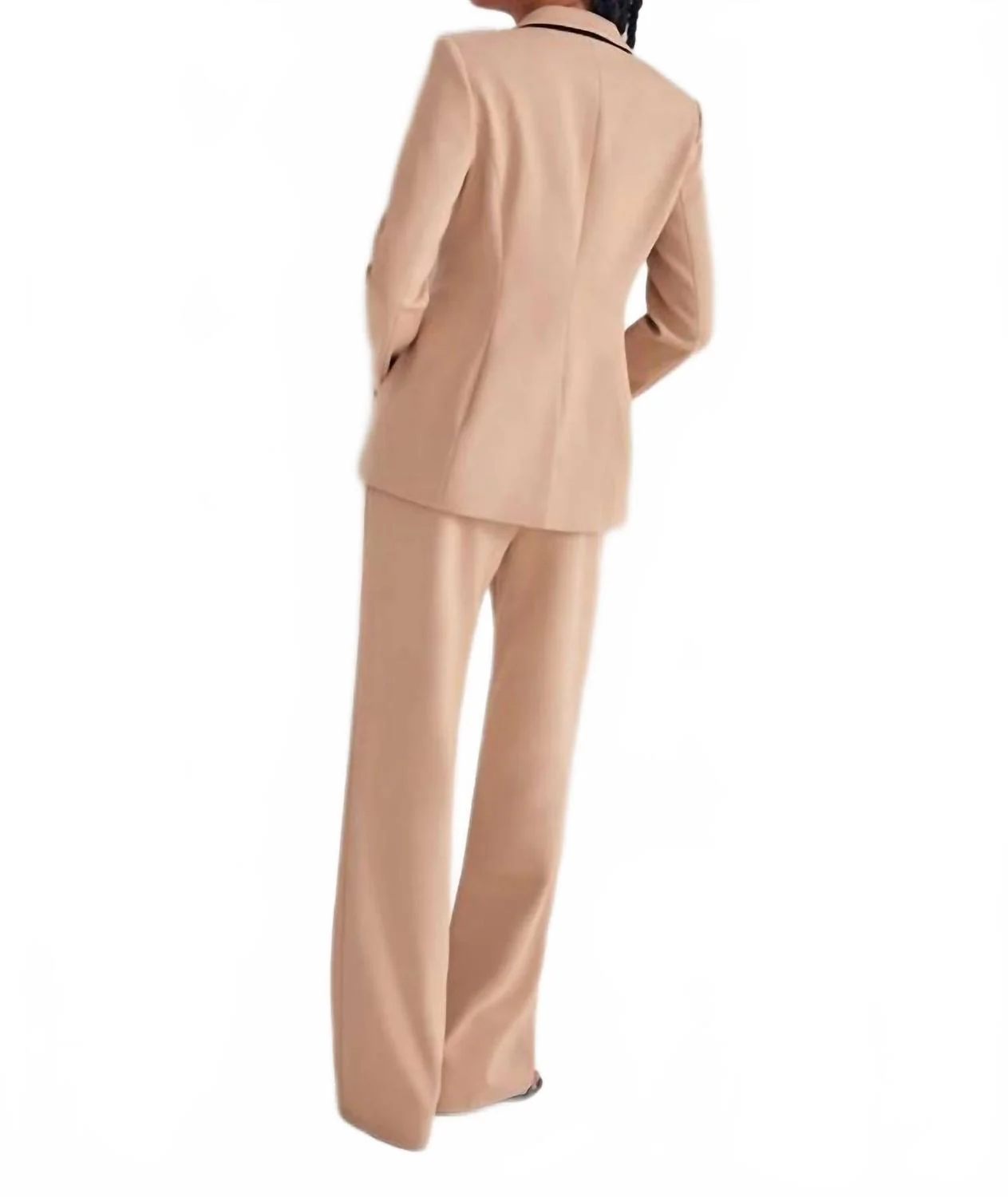 Single Button Blazer In Beige