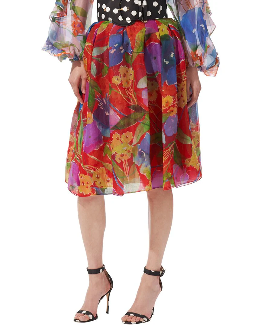 Carolina Herrera Silk Knee-Length Skirt