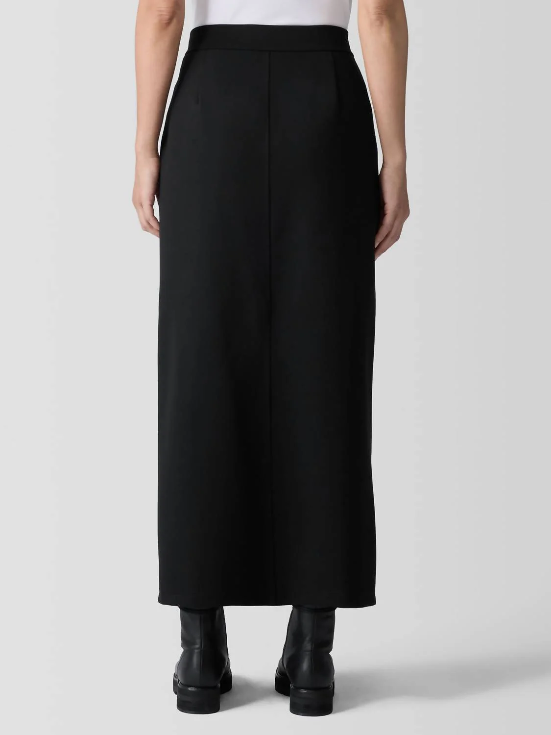 Washable Flex Ponte Skirt In Black