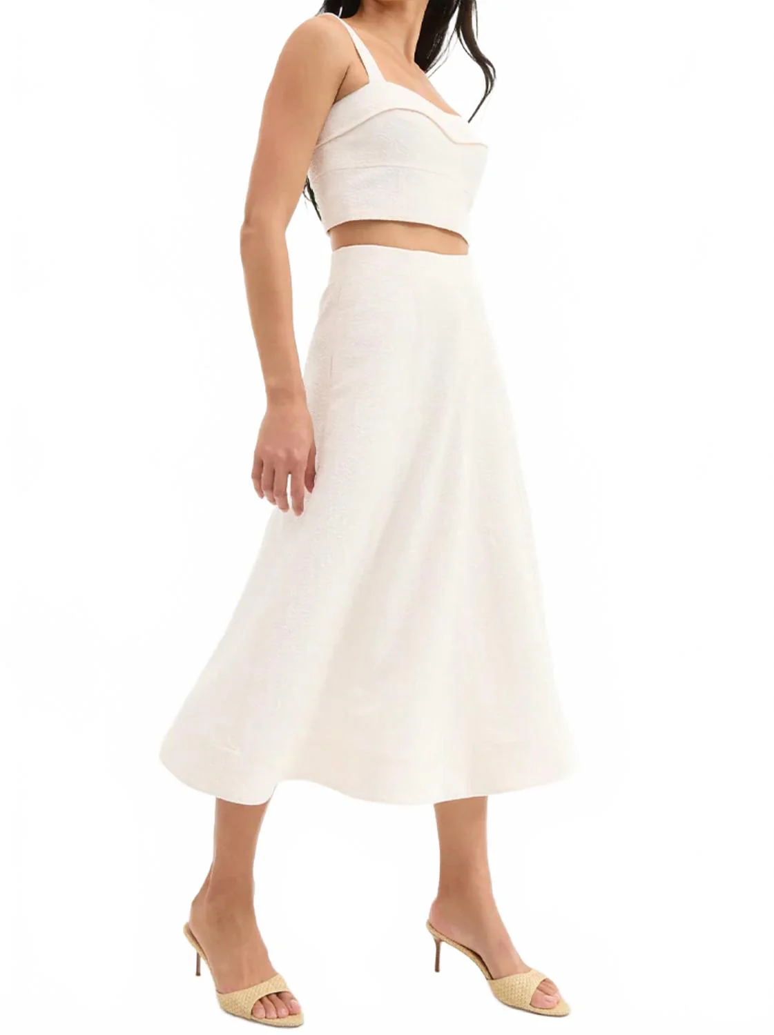 Fellini Jacquard Skirt In Dove