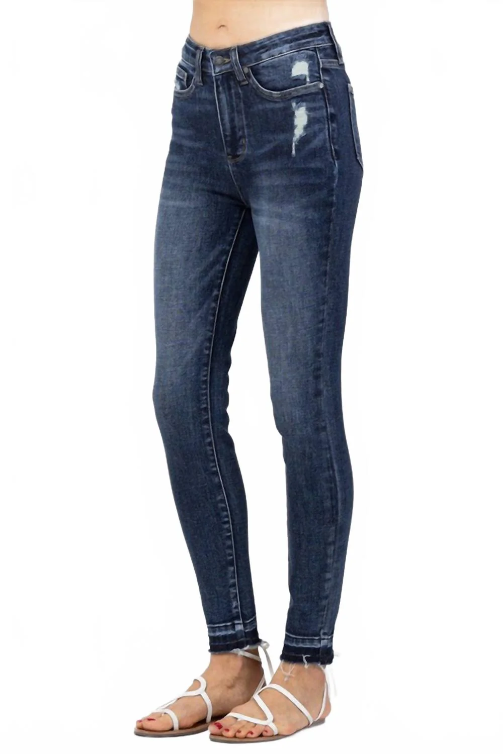 Tummy Control Skinny Jeans In Dark Wash