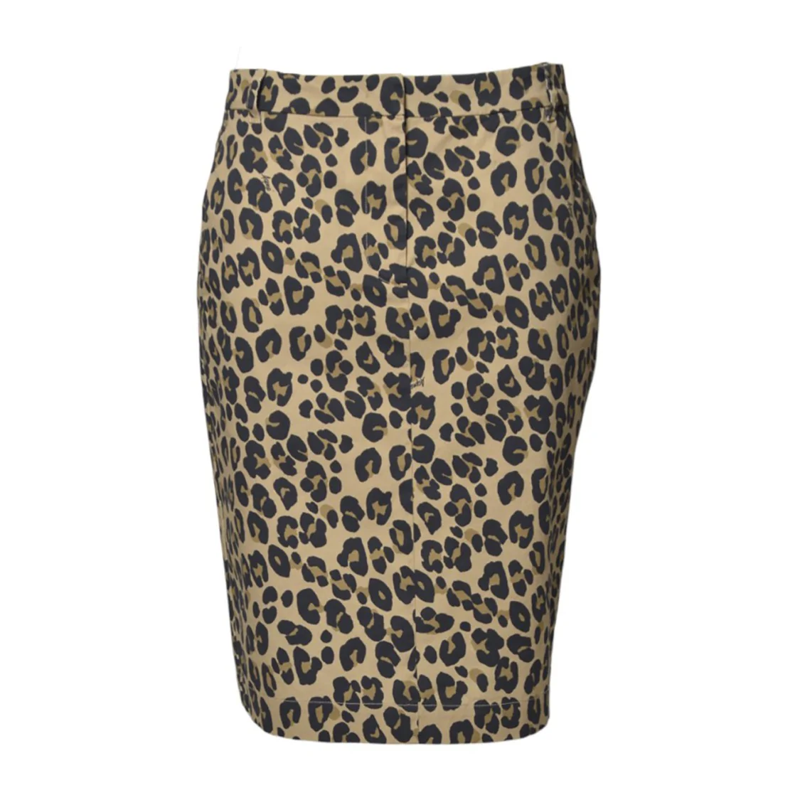 Animal Print Cotton Midi Skirt