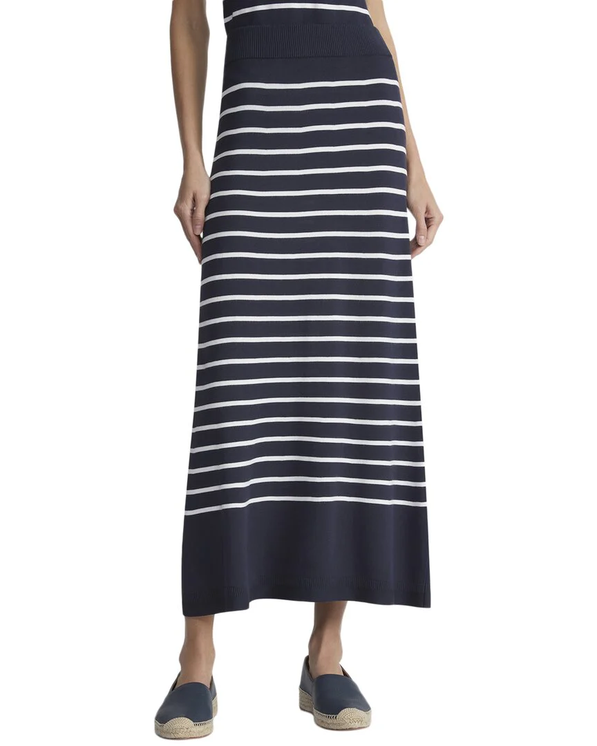 Lafayette 148 New York Stripe Pull On Knit Skirt