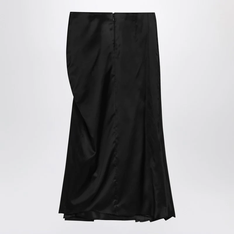 Balenciaga Women's Draped Skirt In Cupro Twill