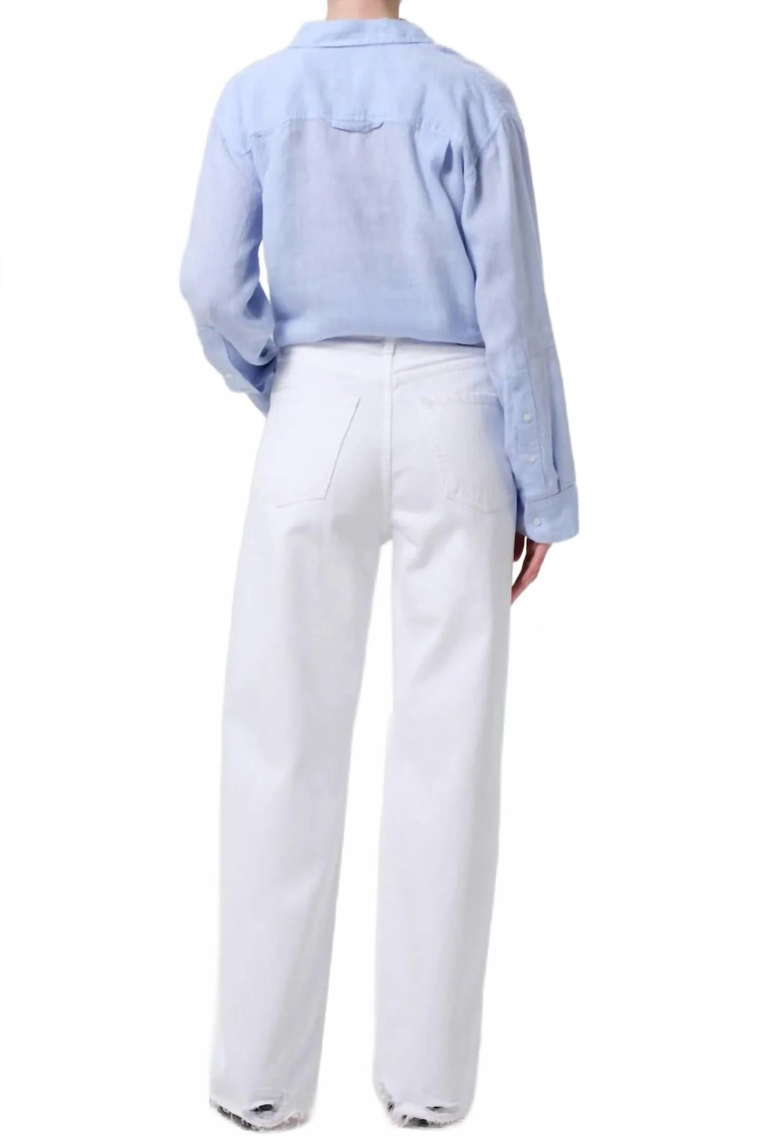 Ayla High Rise Baggy Pants In Zinc