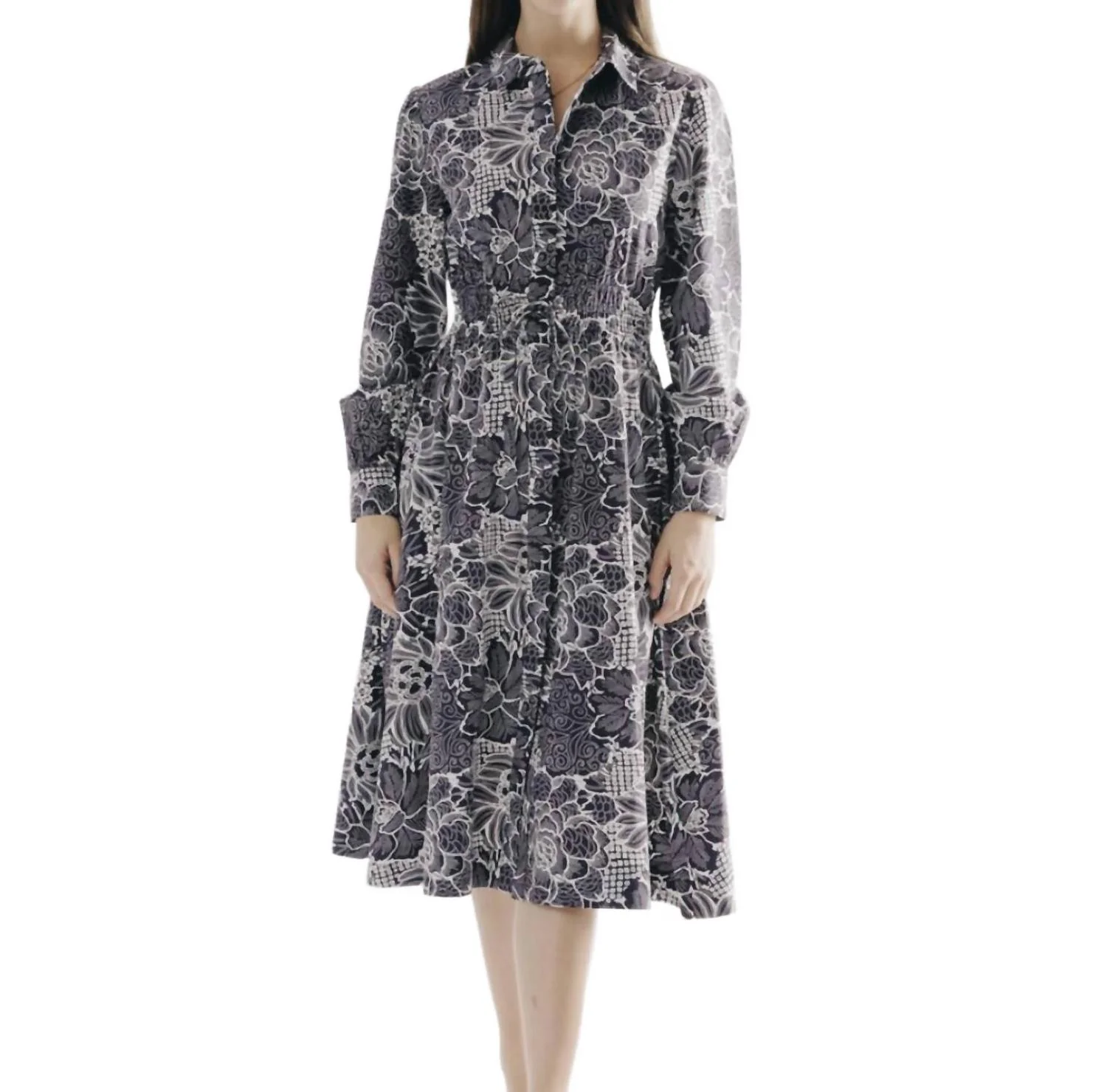 Lillabelle Midi Dress In Posada Floral Print