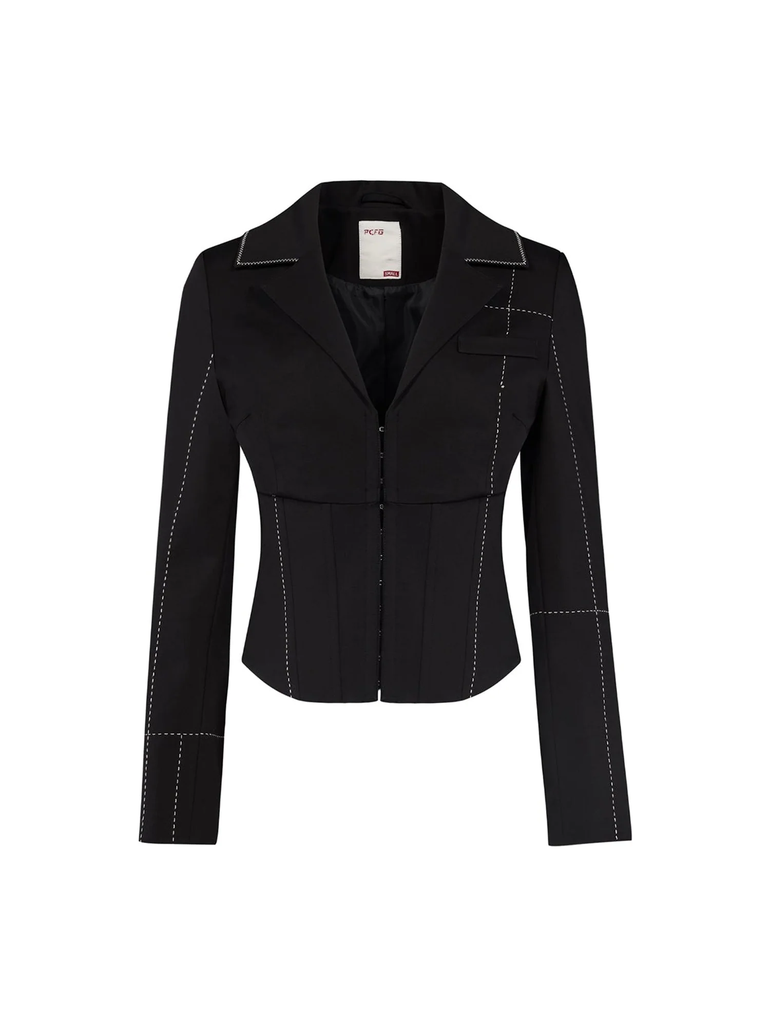 Free Heaven Stitch Detail Corset Blazer