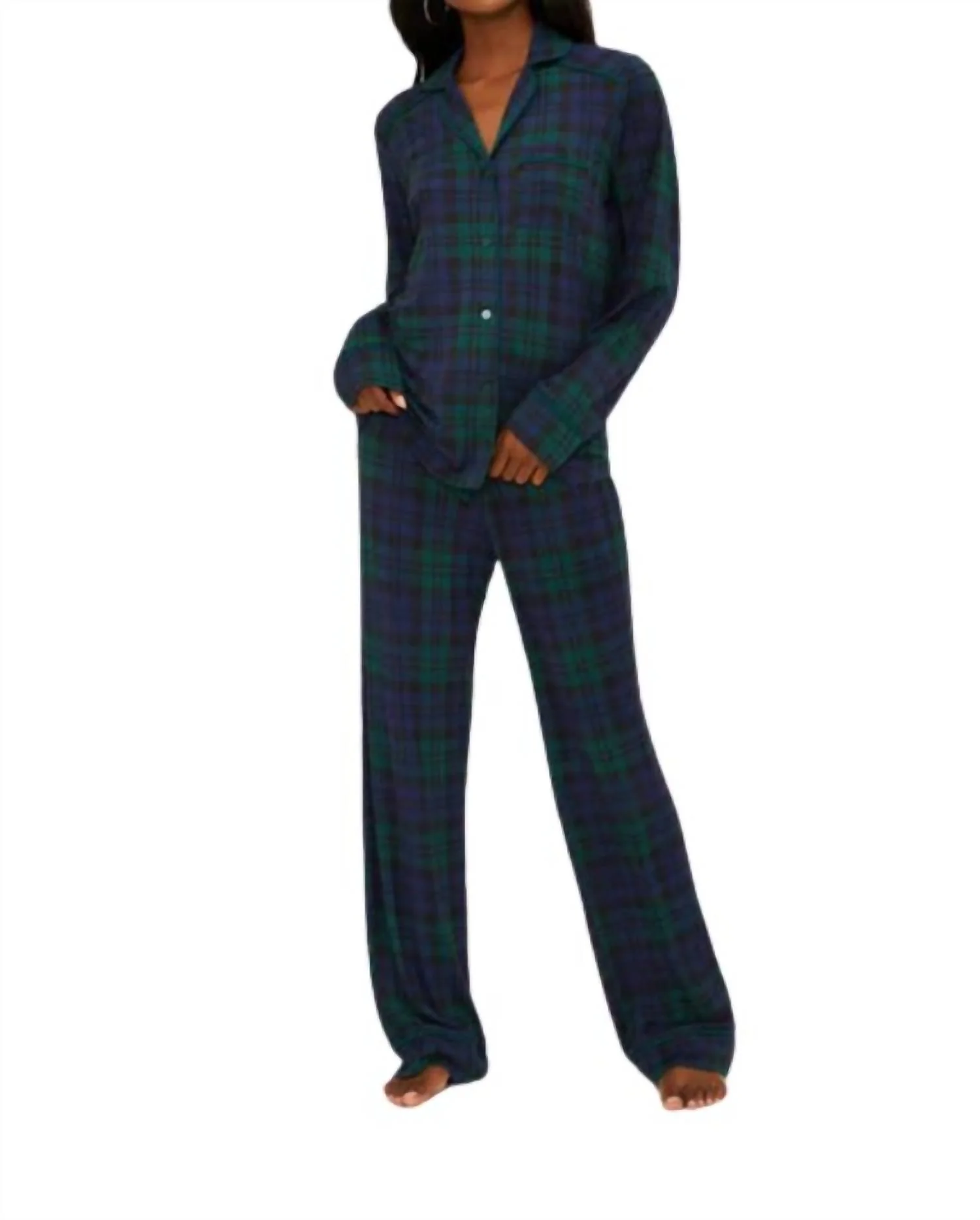 Livy Connie Pajama Set In Wintergreen
