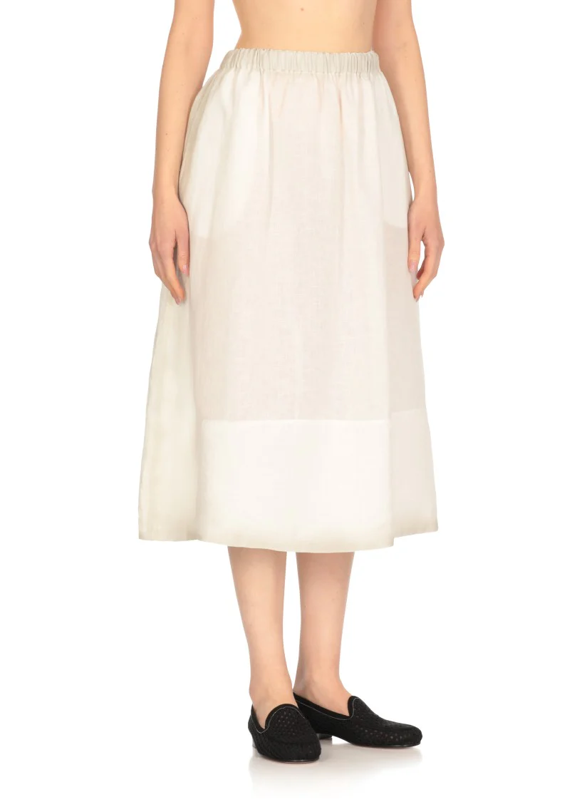 White Linen Skirt