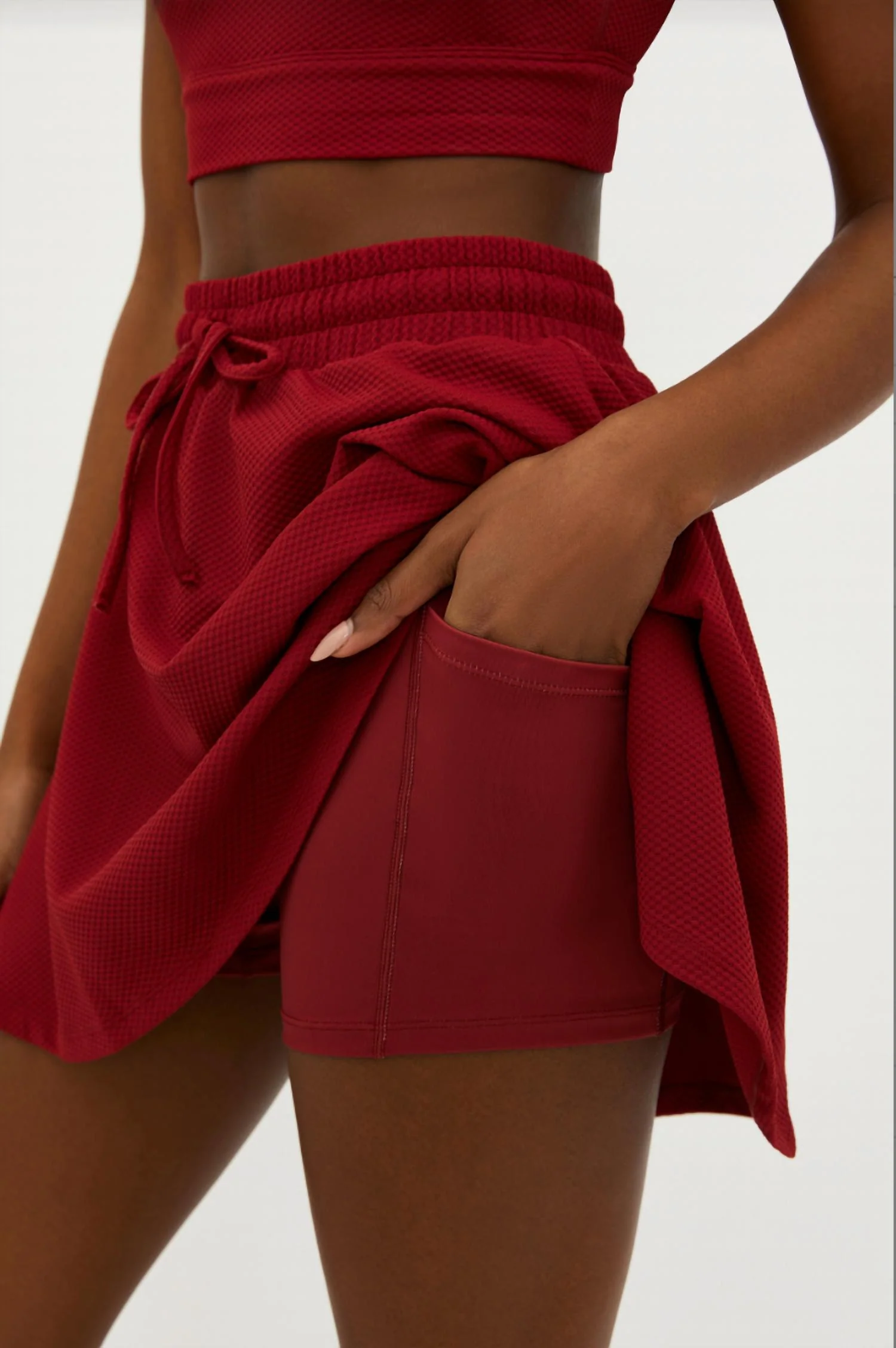 Lyana Skirt In Rio Red Waffle