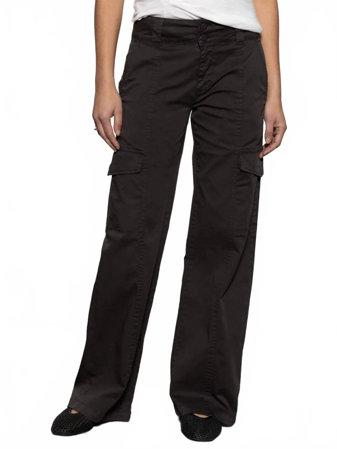 Rebel Straight Leg Pants In Obsidian