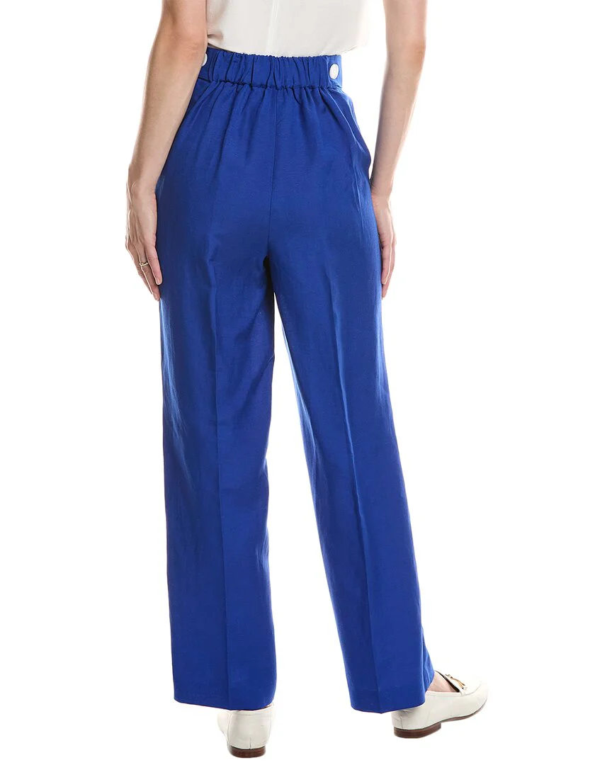 Anne Klein Linen-Blend Wide Leg Pant