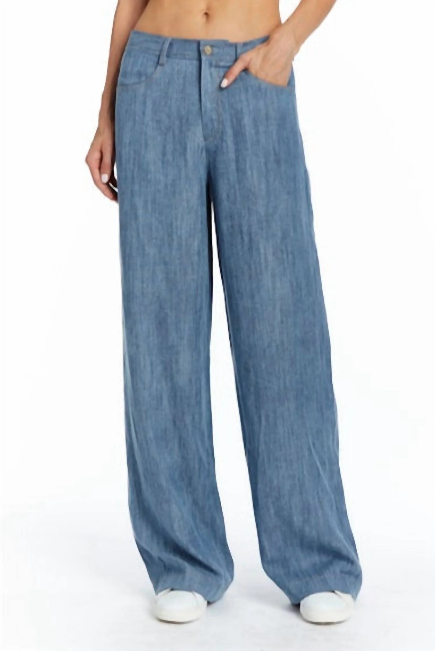 Women's Chambray Trouser In Bleach