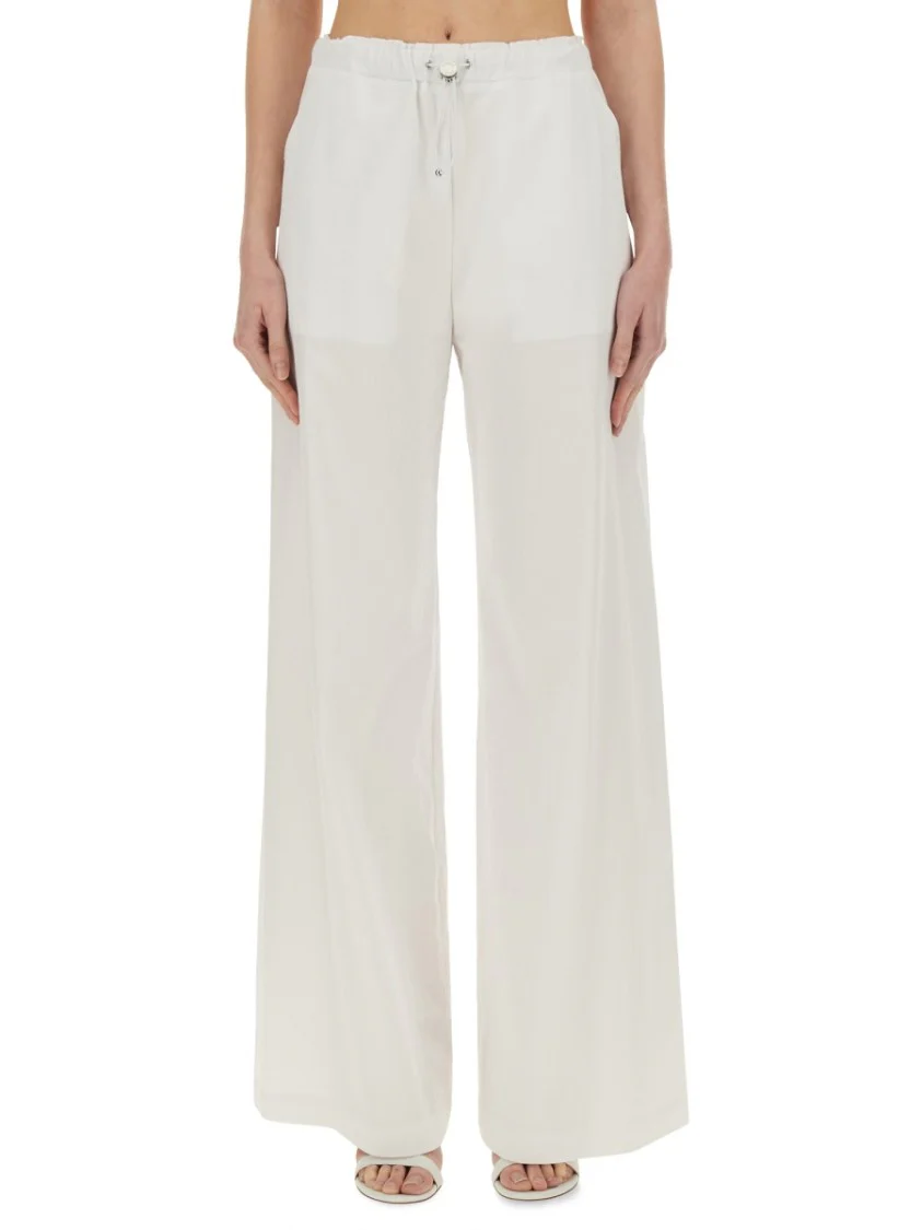 High-Waisted Drawstring Wide Leg Pants