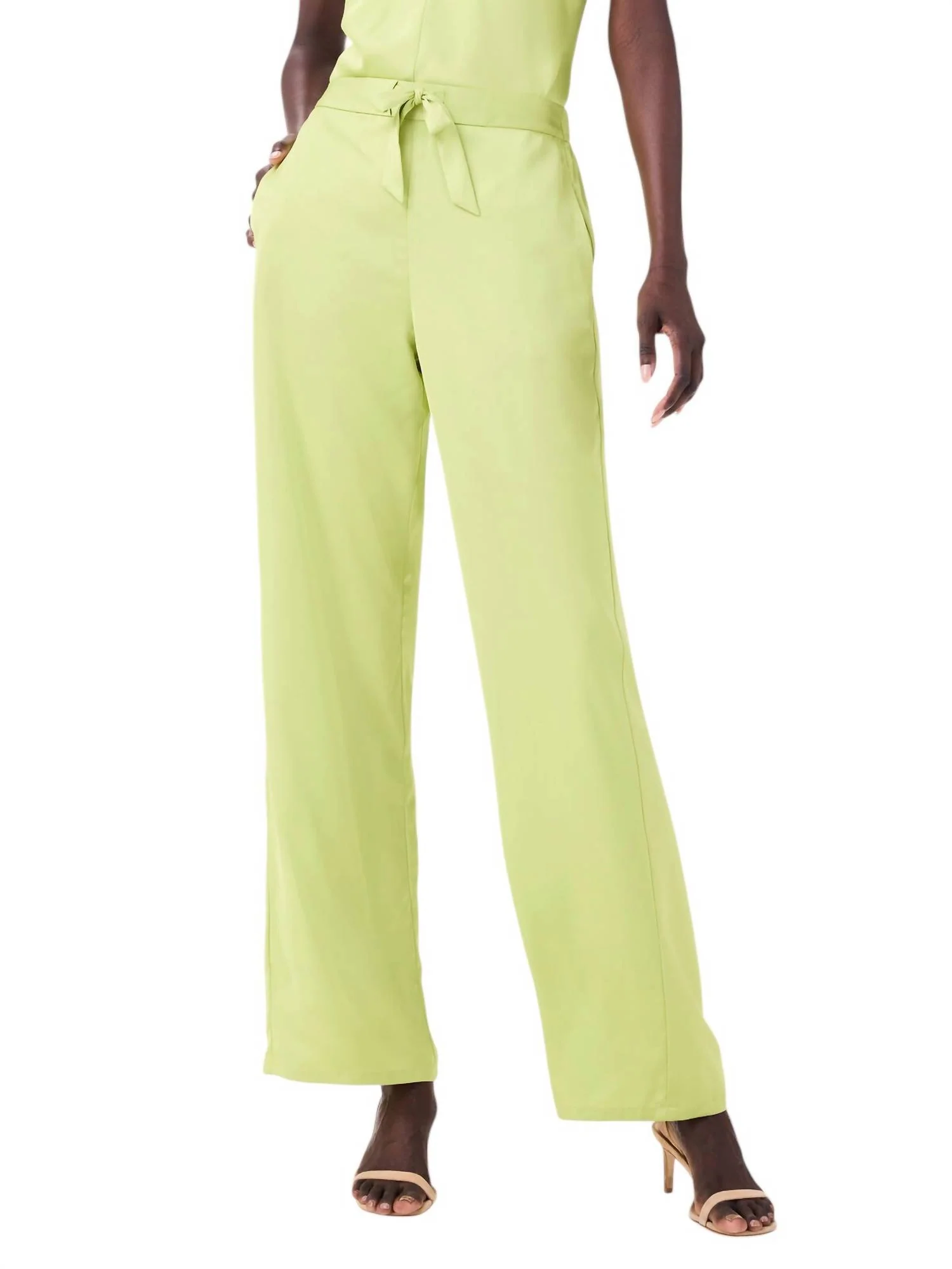 30.5 Crepe Wide Leg Pant In Grasshopper