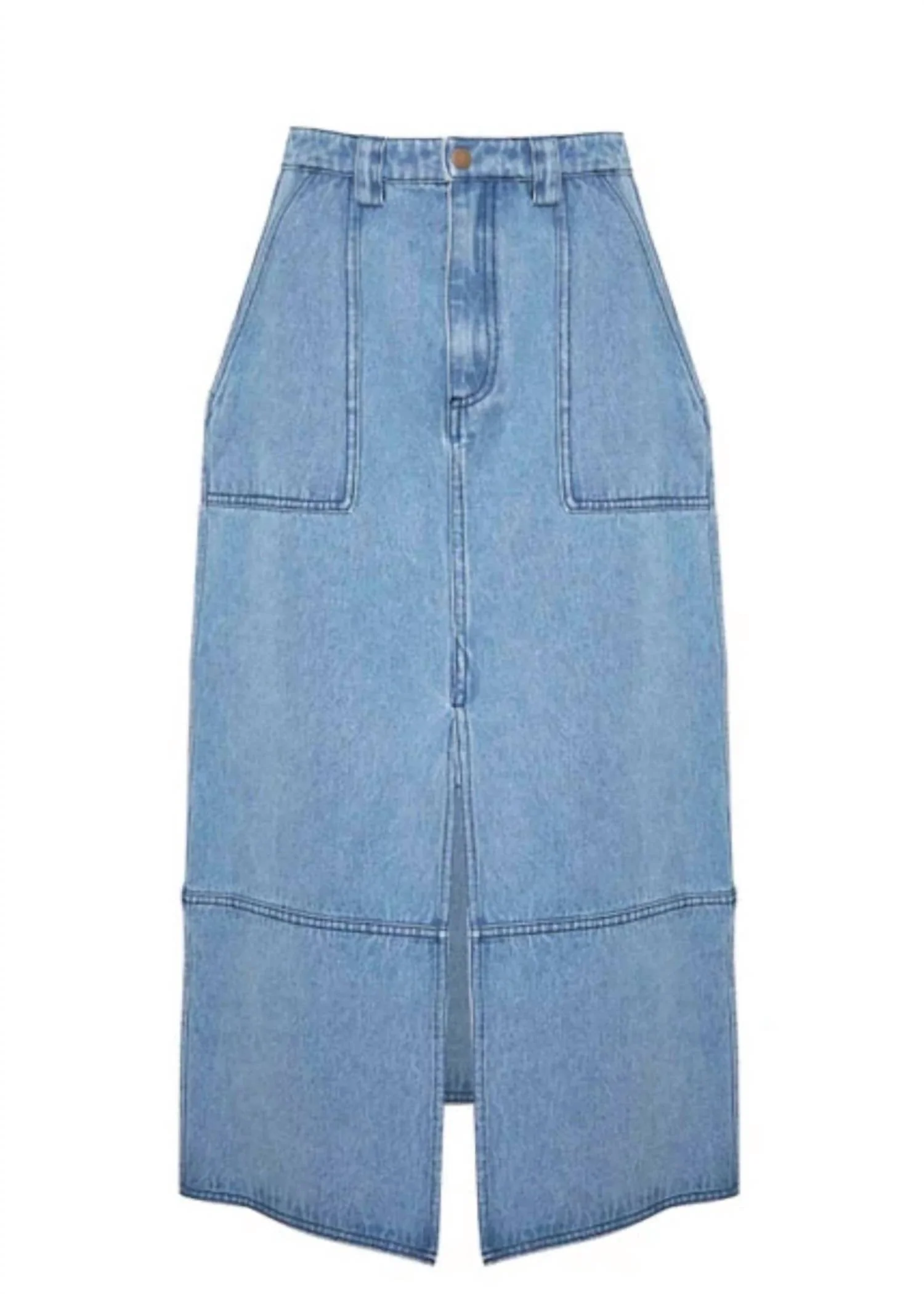 Parke Skirt In Blockely Denim