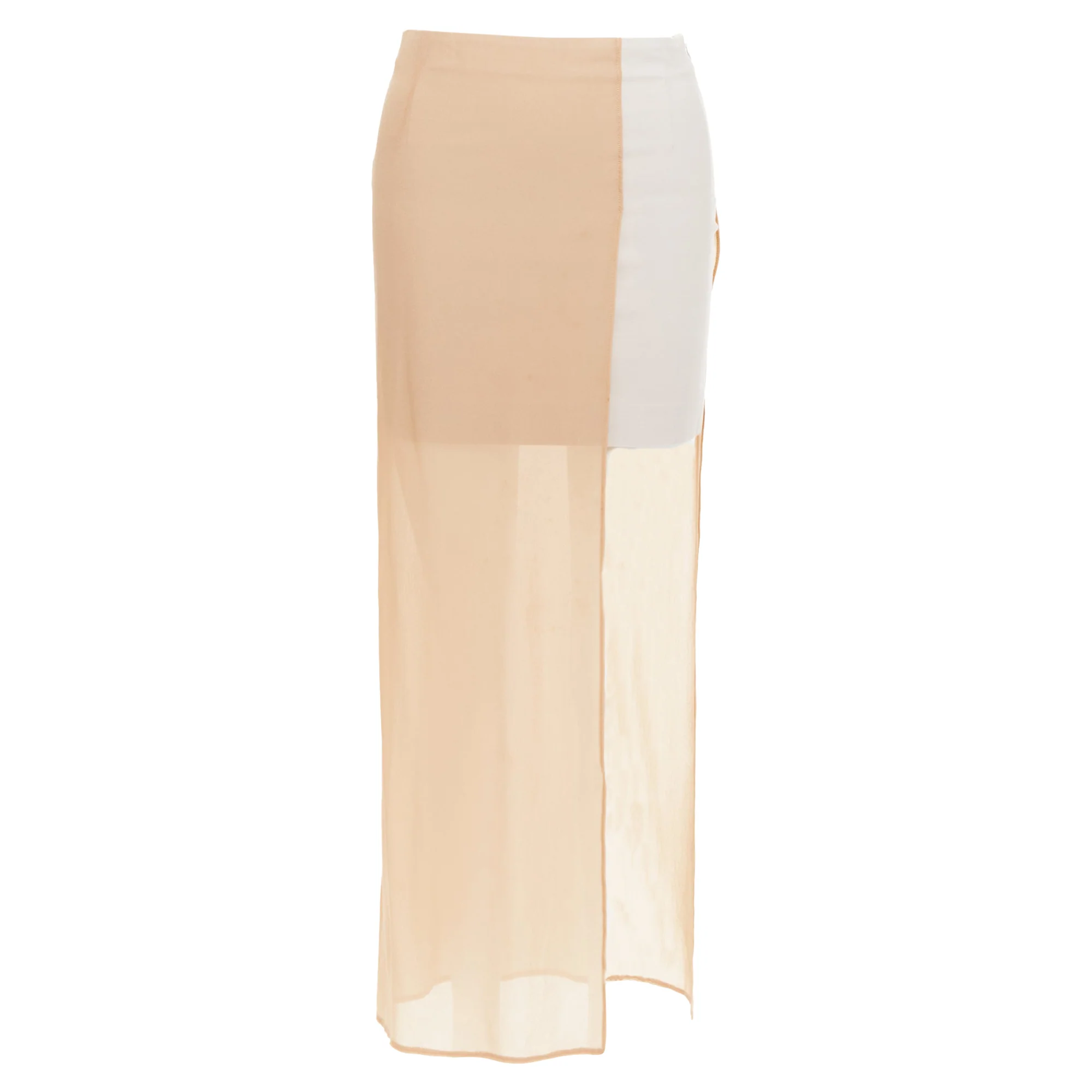 Maison Margiela Sheer Layered Asymmetric Skirt
