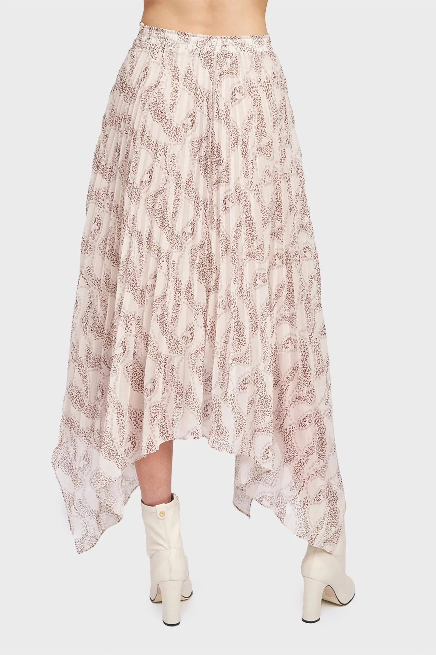 Ever Midi Skirt In Ivory Gold