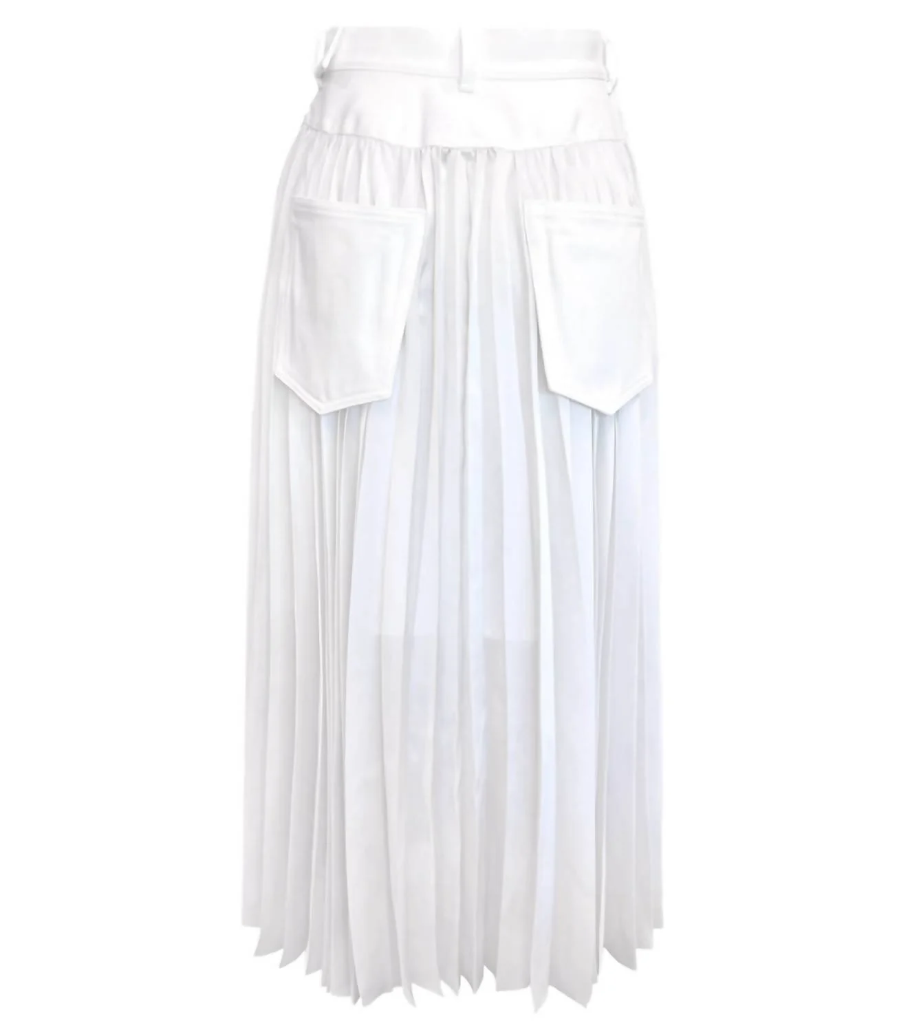 Women's Denim Mix Skirt In Off White
