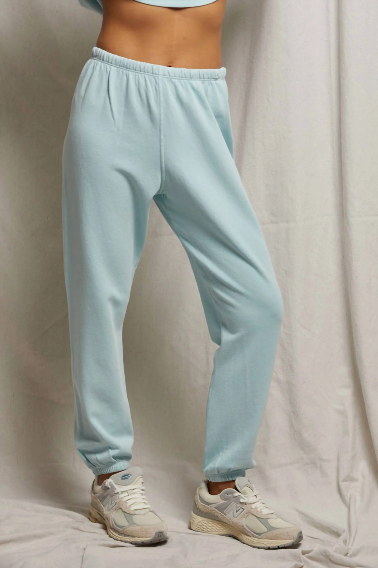 Johnny French Terry Easy Sweatpant In Iced Aqua