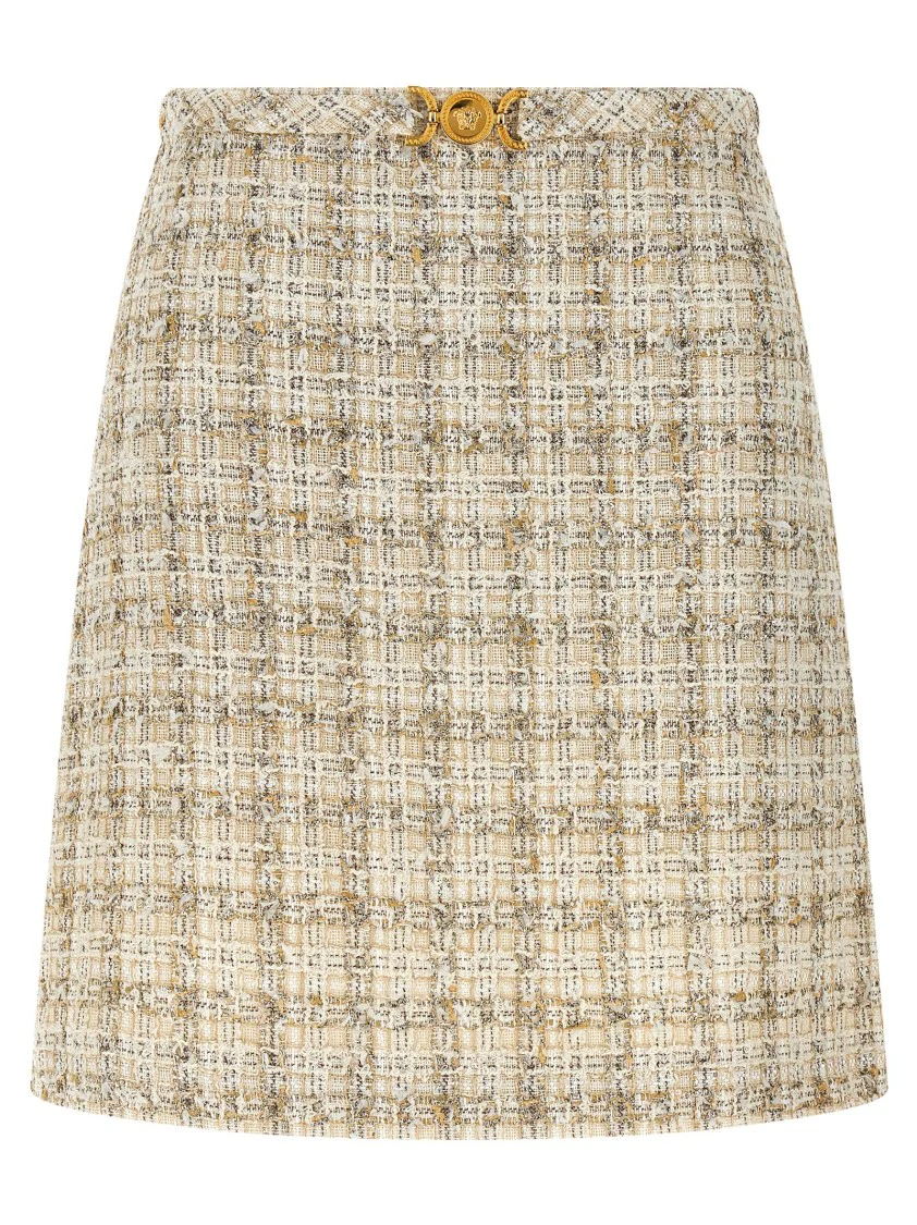 Flared Mini Skirt In Tweed